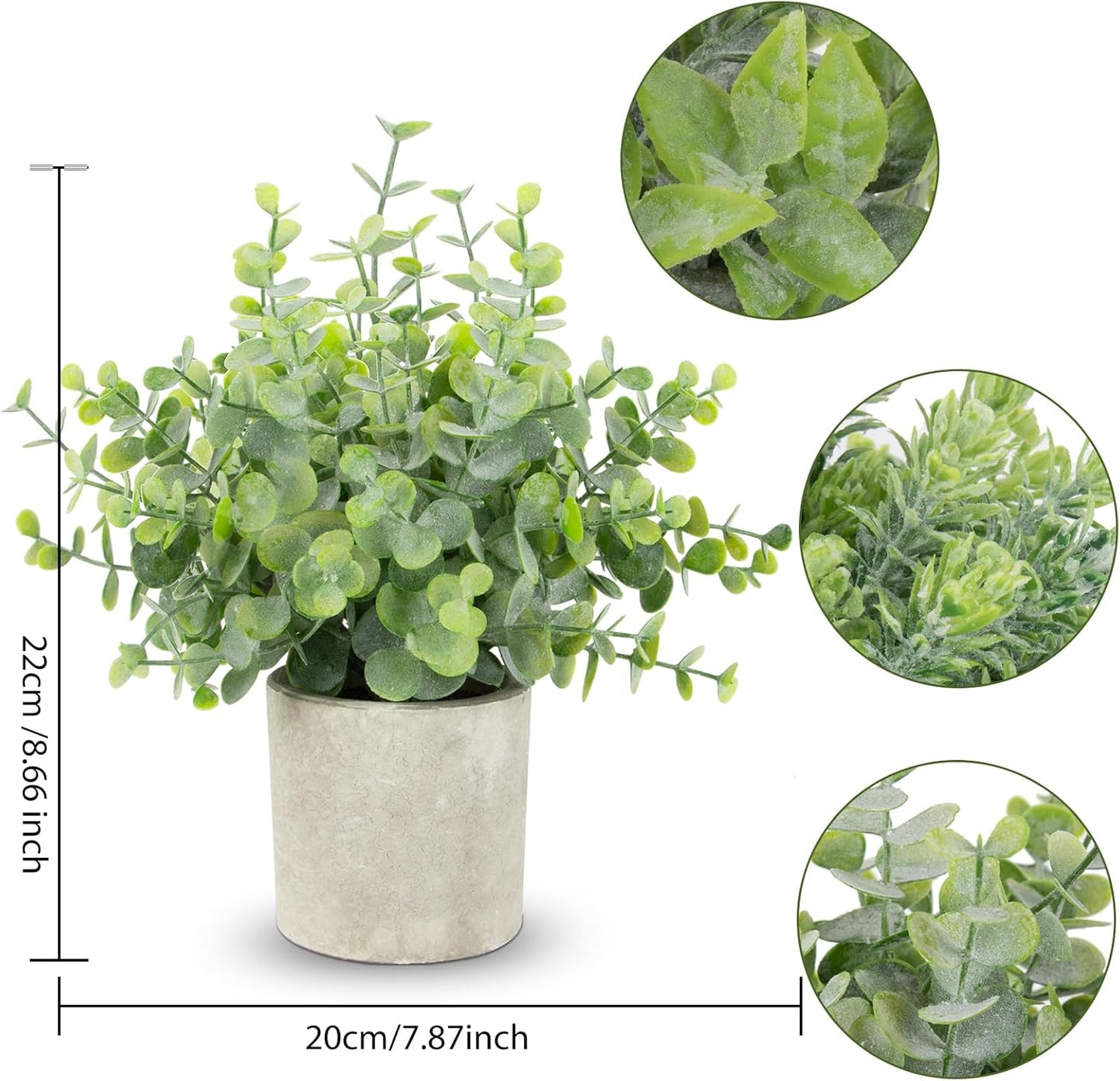 Artificial Eucalyptus Plants / Set of 3