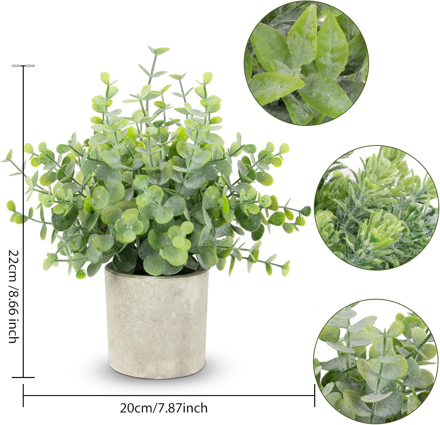 Artificial Eucalyptus Plants / Set of 3