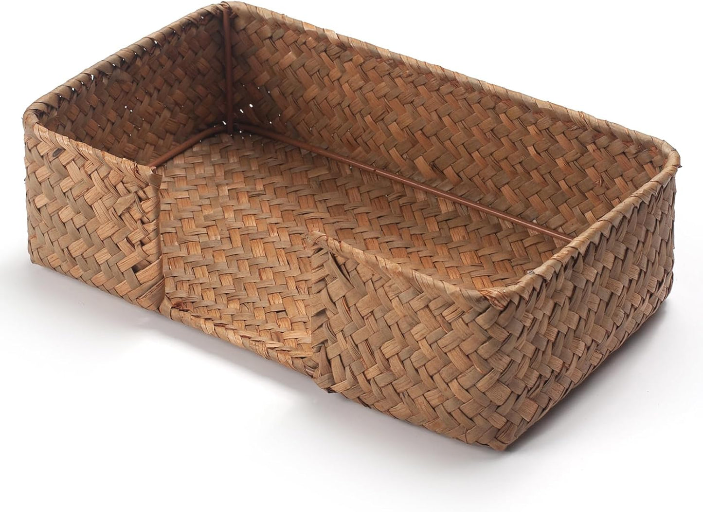 Seagrass Napkin Holder Woven Flat Napkin Basket Tray / Rectangular / 9.5 x 5.5 x 2
