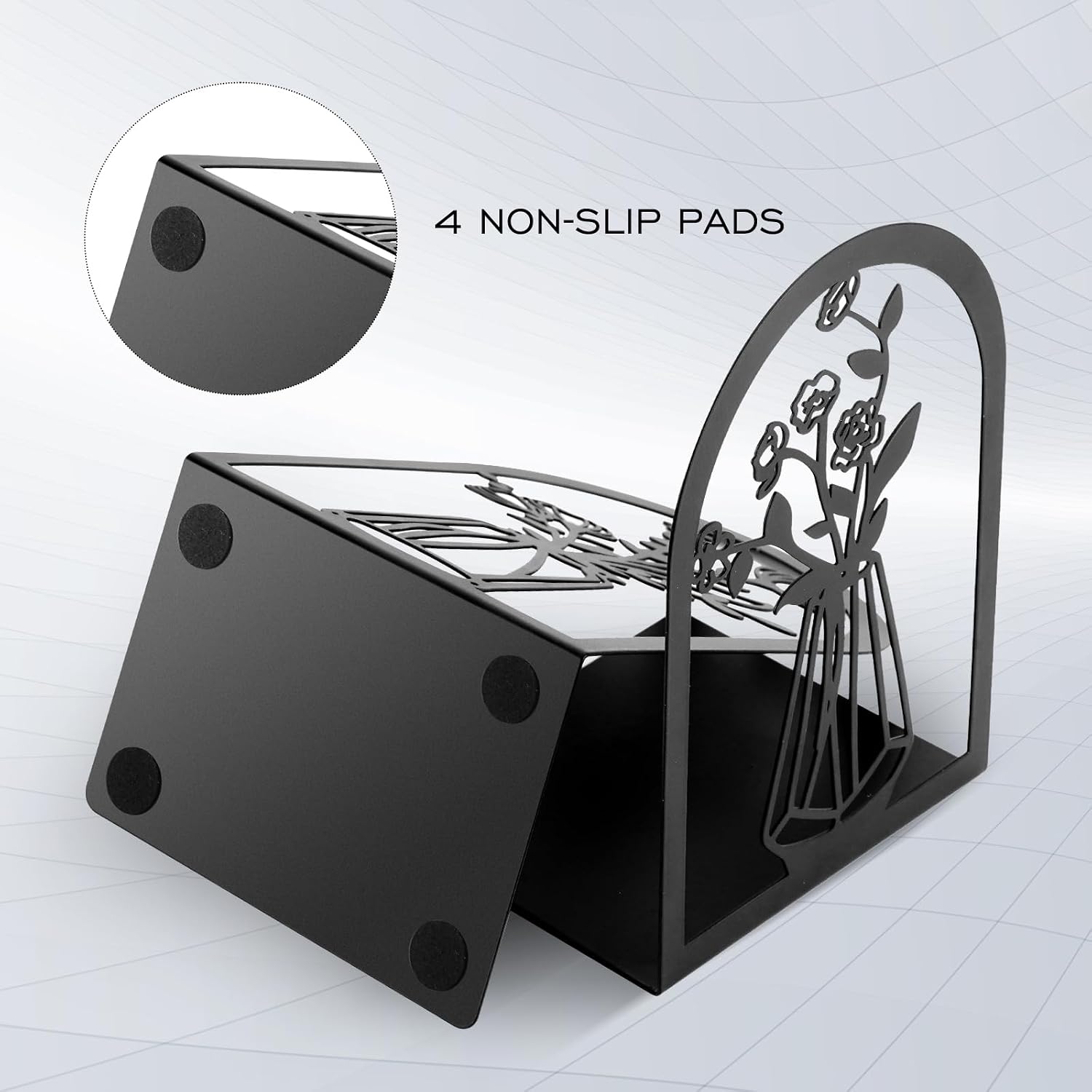 3 Pair Metal Bookends
