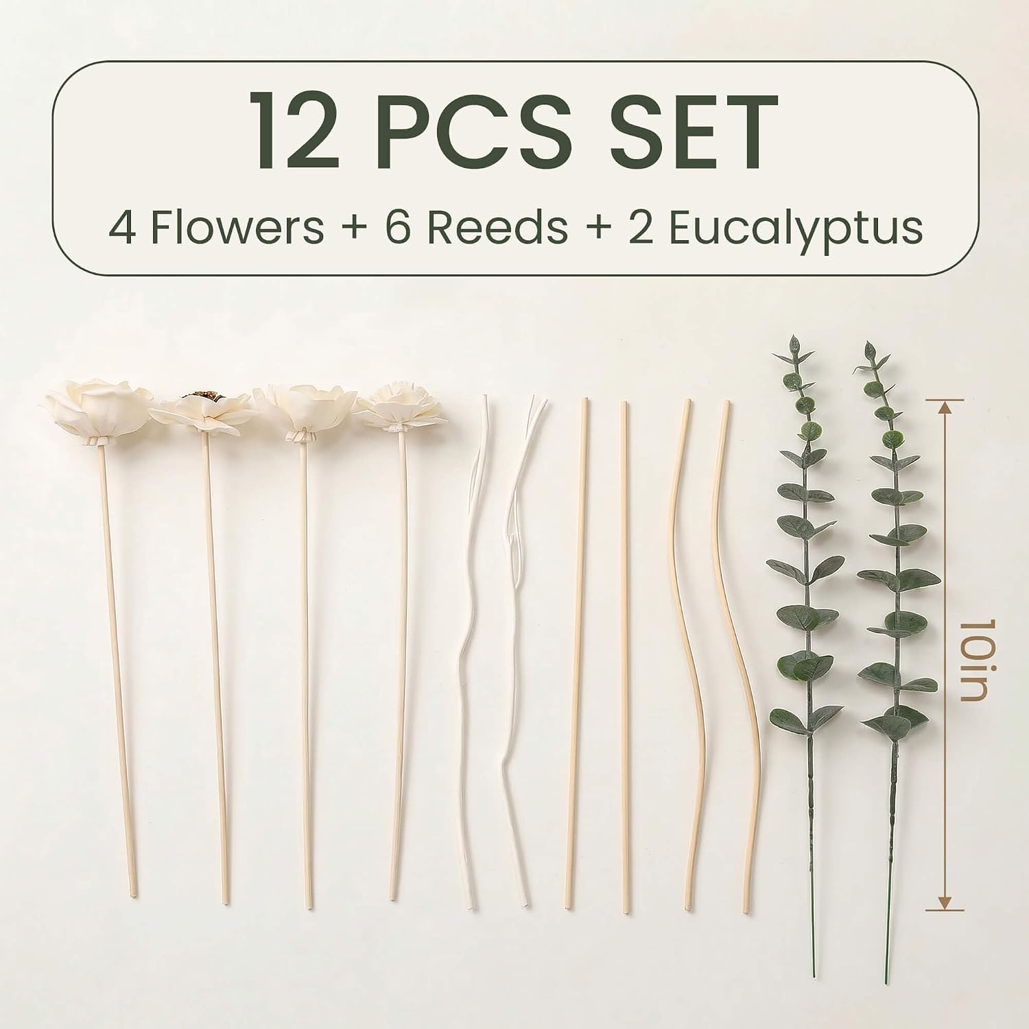 Handmade Sola Wood Flowers / Set of 12