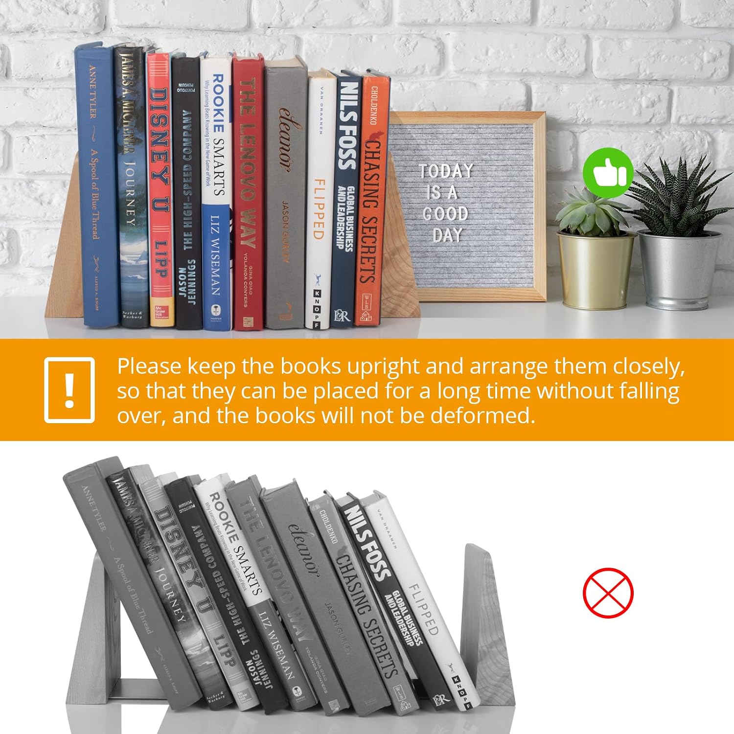 Ash Wood Book Ends Heavy Duty Handmade Book Ends / Ash Wood Small