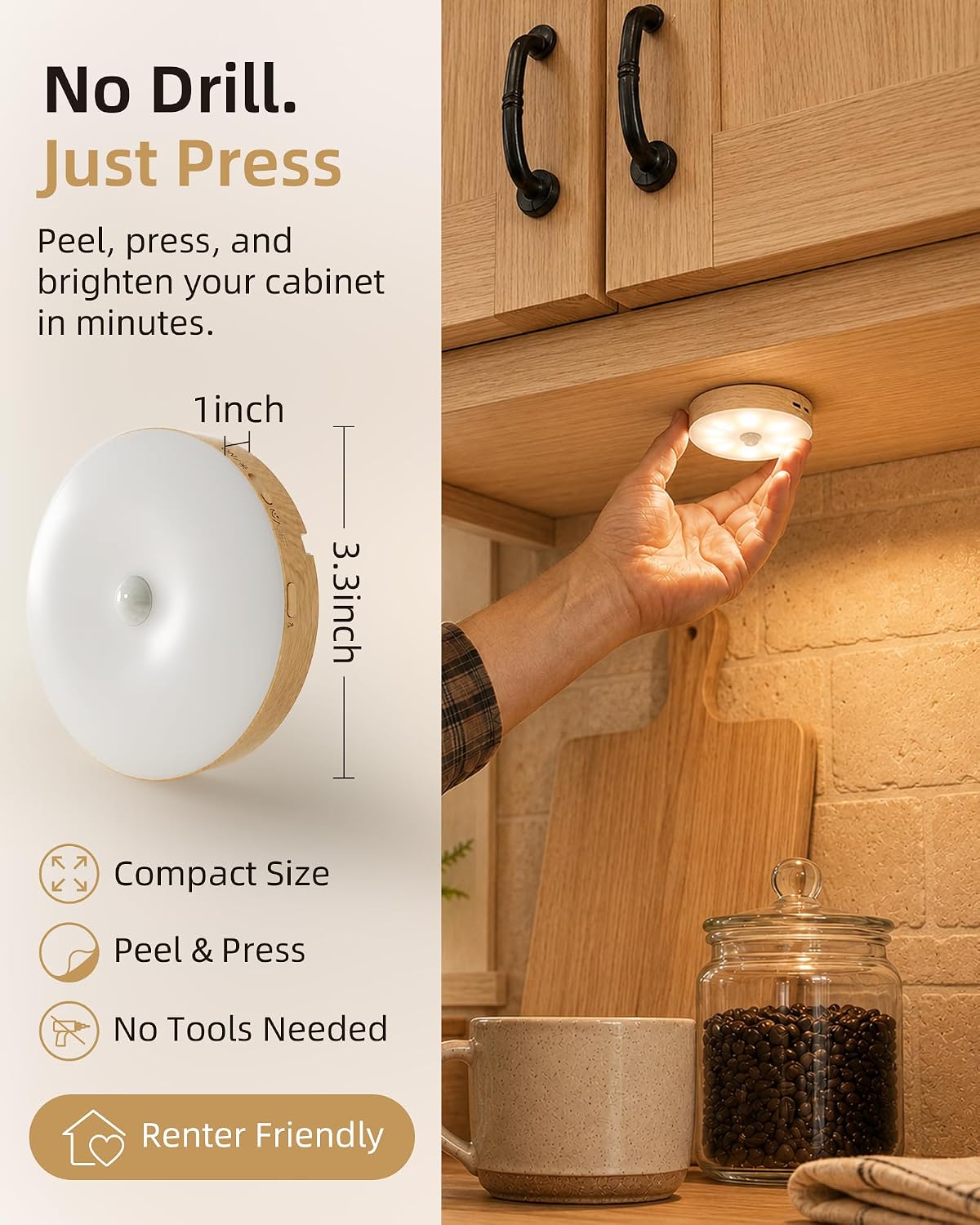 EZVALO Under Cabinet Lighting with Charging Station, 1000mAh Rechargeable Puck Lights with Remote, 3 Color Temps & 12