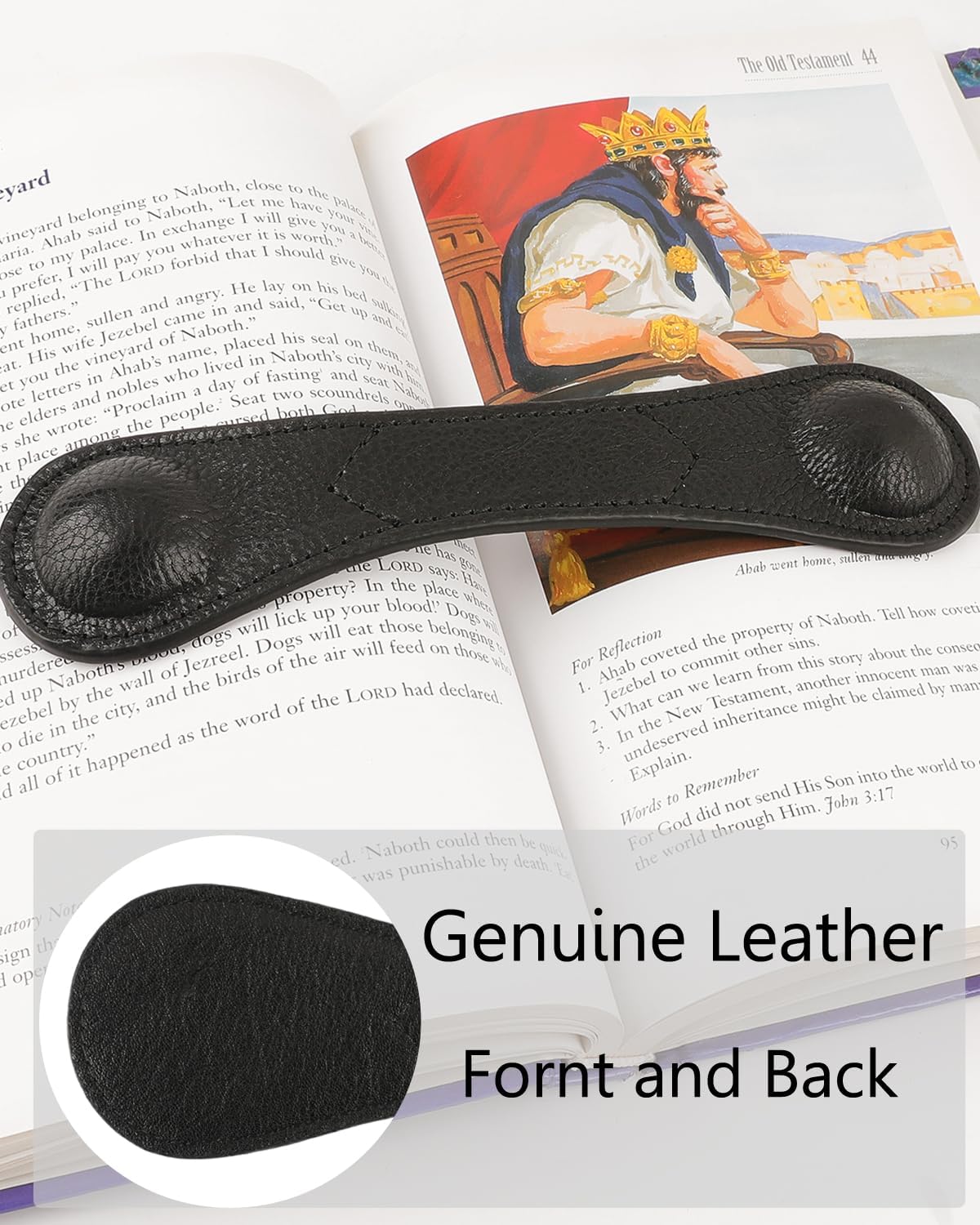 Weighted Bookmark - Leather Book Page Weight Book Weights Holder for Hands-Free Reading Paper Weights for Cookbooks