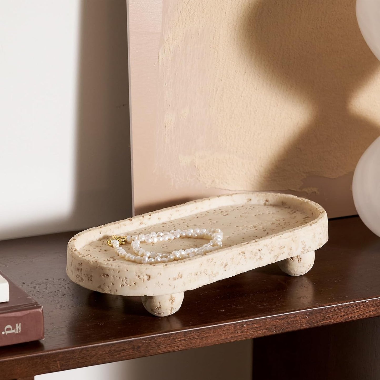 Resin Decorative Tray / 4 Footed