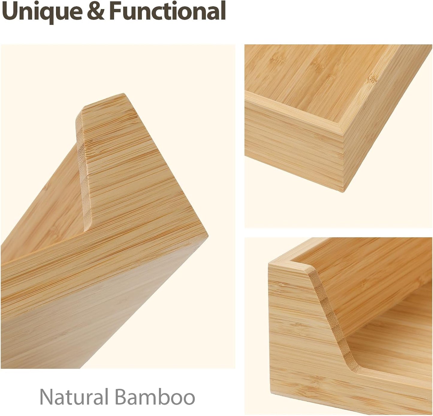 Napkin Holder / Bamboo Napkin Holder / 7.36 x 7.36 x 2.36