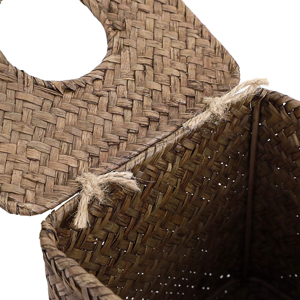 Woven Tissue Box Holder Rustic Cube Tissue Cover / Coffee / Seagrass