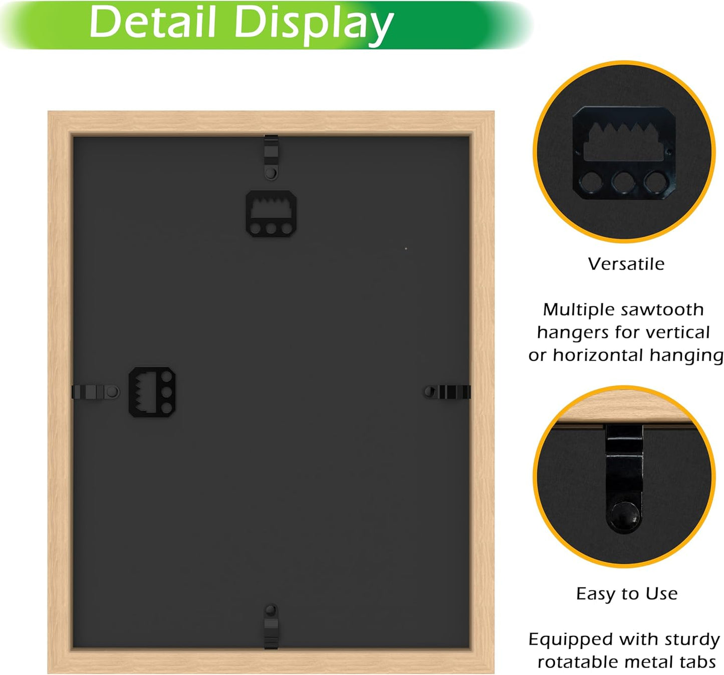 FrameWorks 8.5” x 11” Natural Oak Wooden Shadow Box Frame – Display Case with Soft Felt Back, Memory Box with Tempered