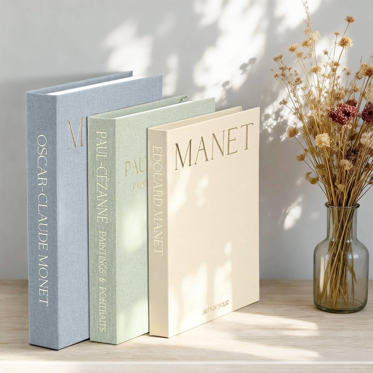 Linen Faux Books / Set of 3