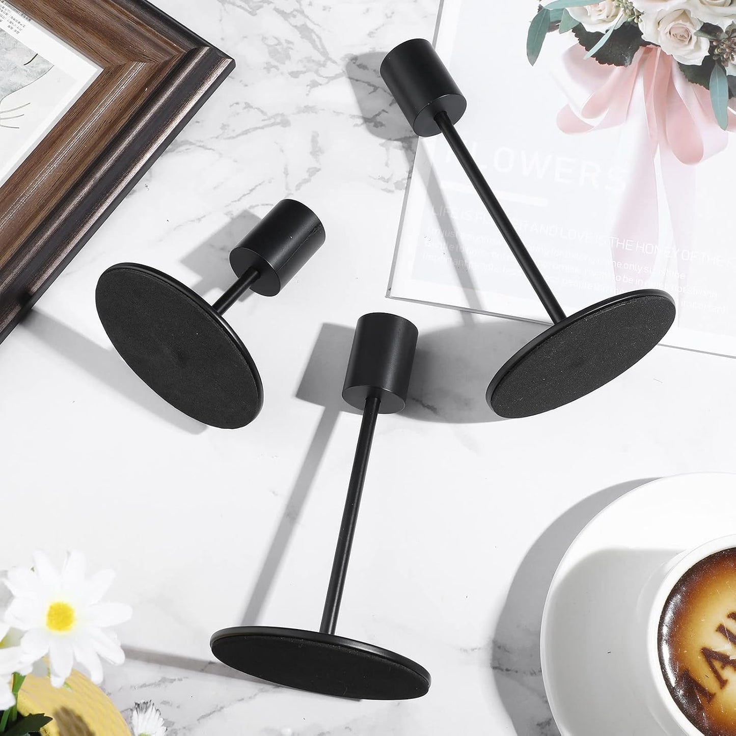 Sieral Candle Holders Bulk Taper Candlesticks Holders Set Modern Decorative Metal Candelabras for Wedding Anniversary