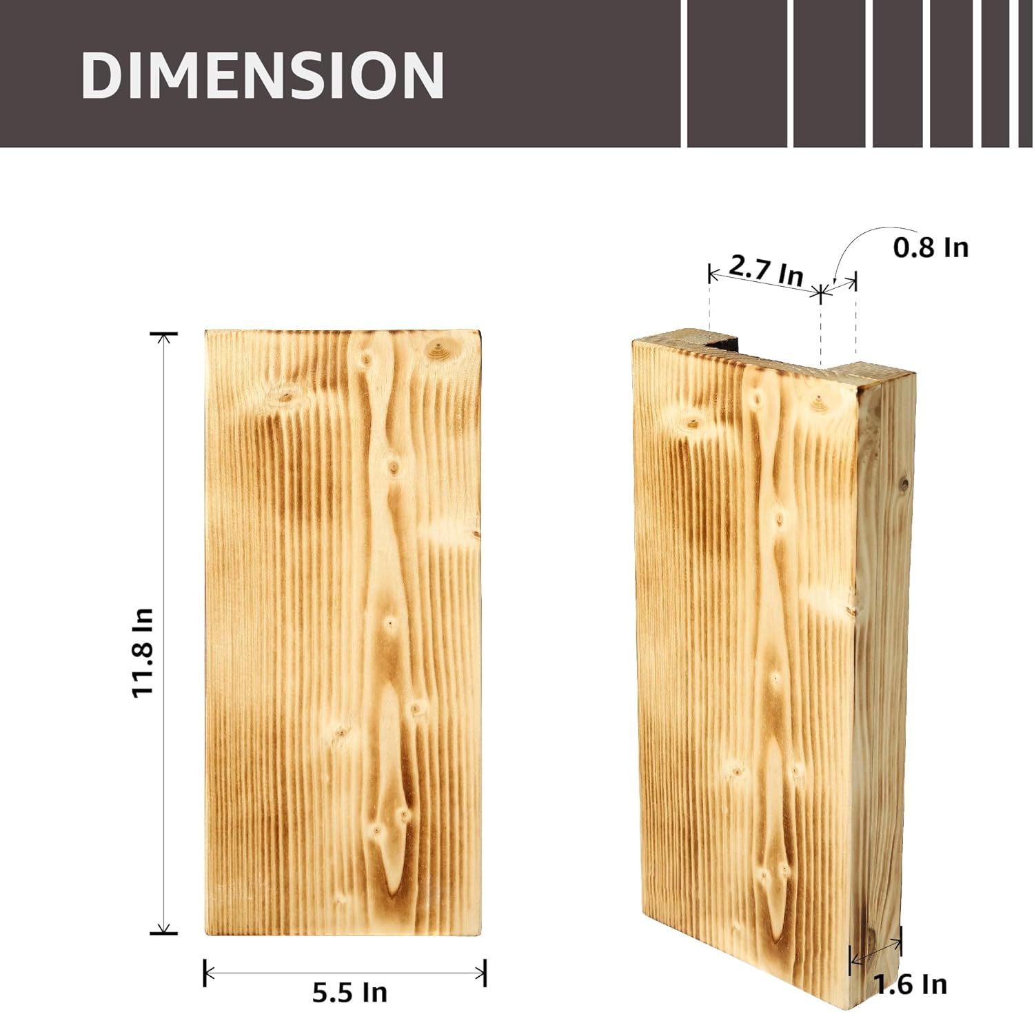Wood Wall Planter / Retro / Set of 2