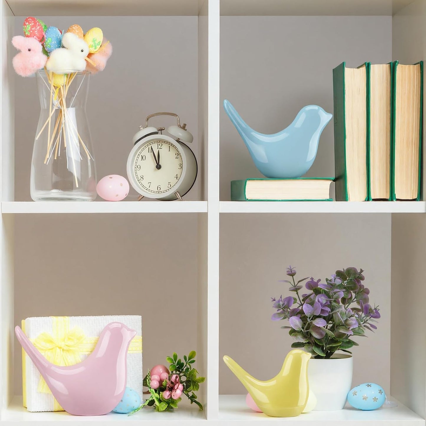 Pastel Decor Bird Figurine Statues / Cute Style / Set of 3