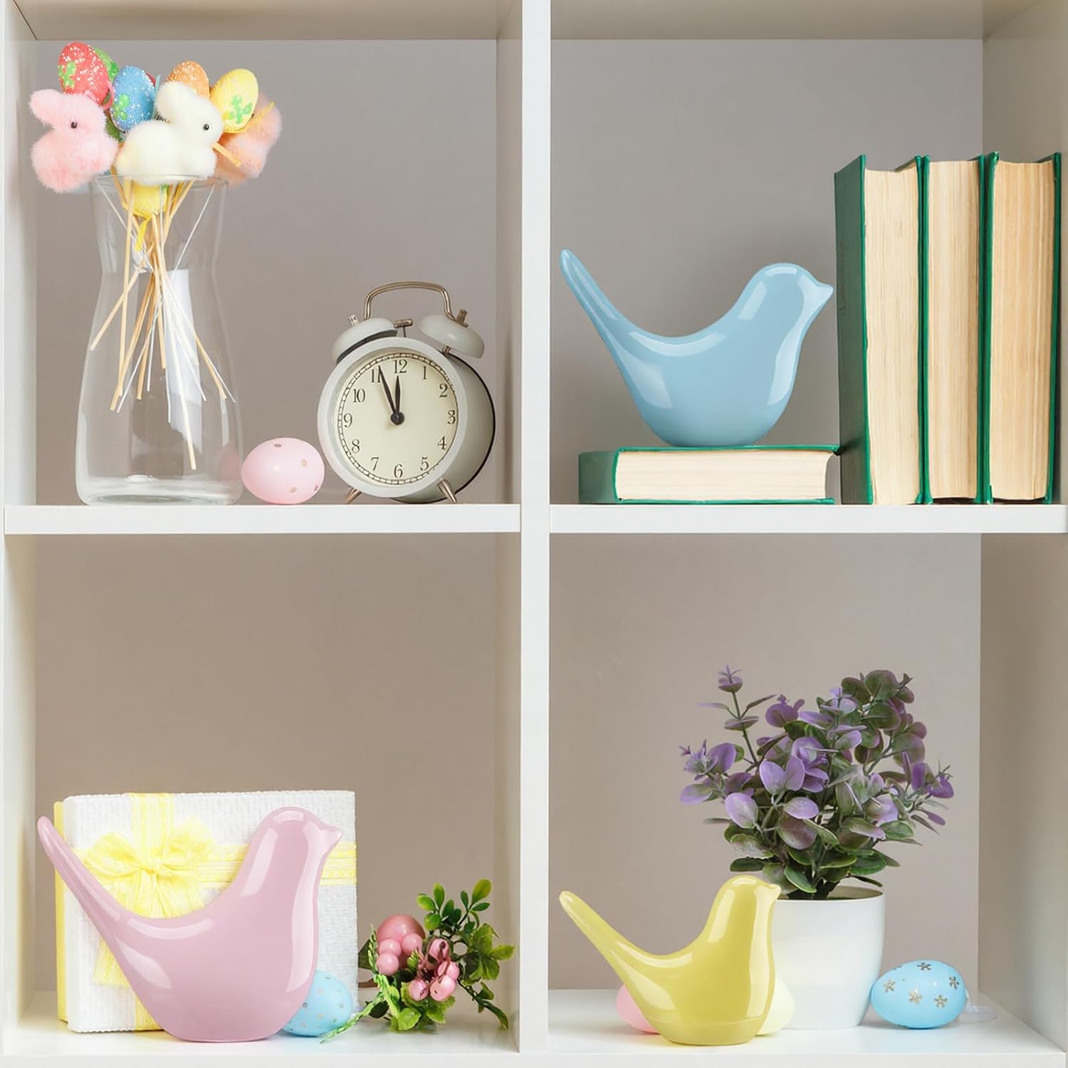 Pastel Decor Bird Figurine Statues / Cute Style / Set of 3