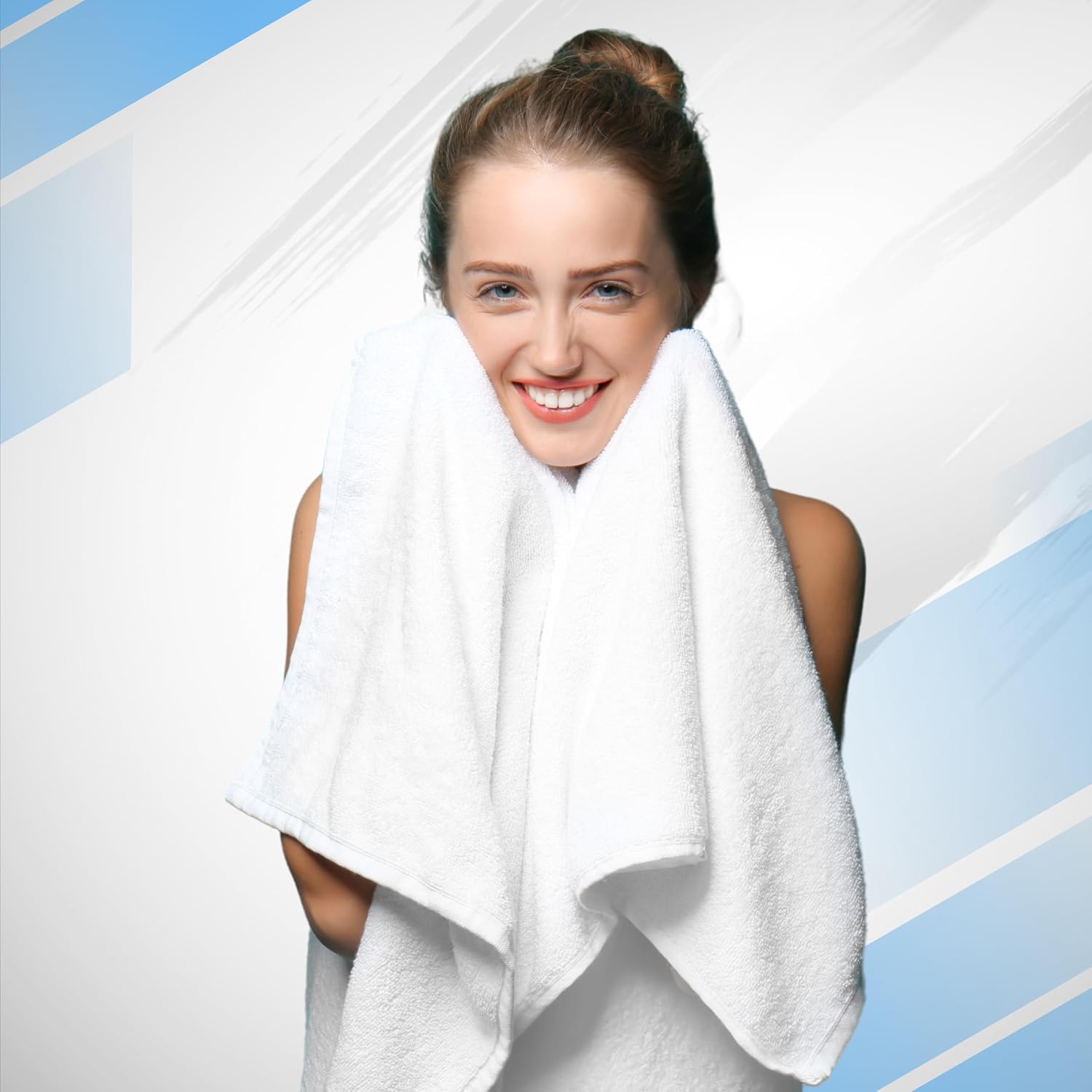 Infinitee Xclusives 100% Cotton Bath Towel Set – 8 Piece Bathroom Towel Set | (2 Bath Towels, 2 Hand Towels, 4