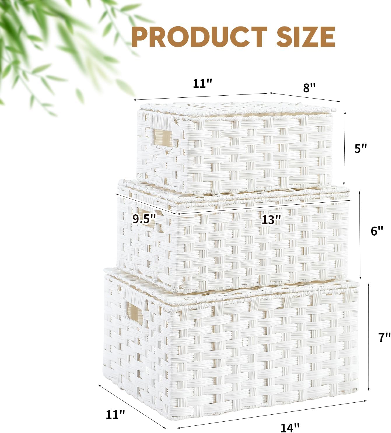 Woven Storage Bins / White