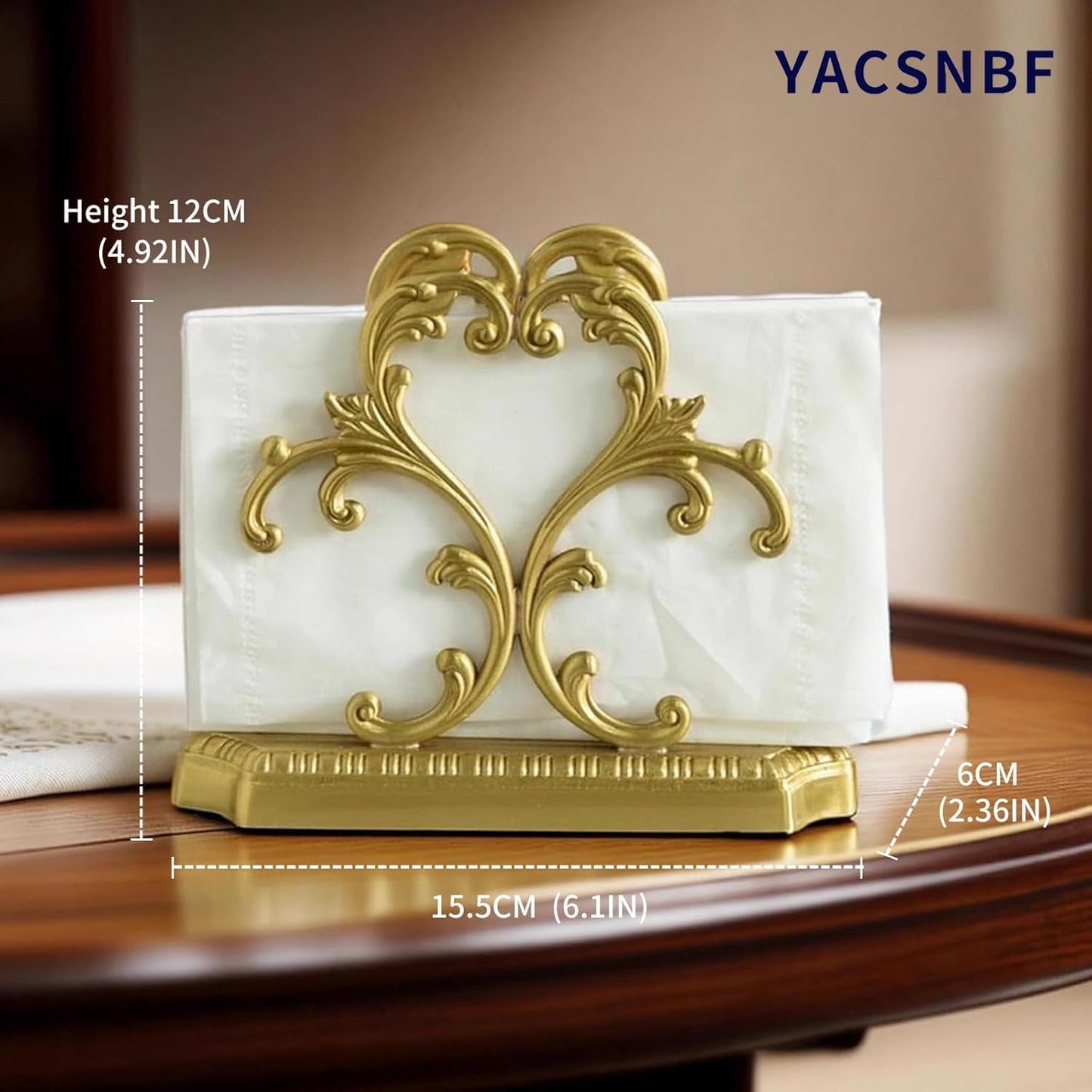 Brass Napkin Holders for Paper Napkins & Kitchen Dining & Countertops / Gold Napkin Holder