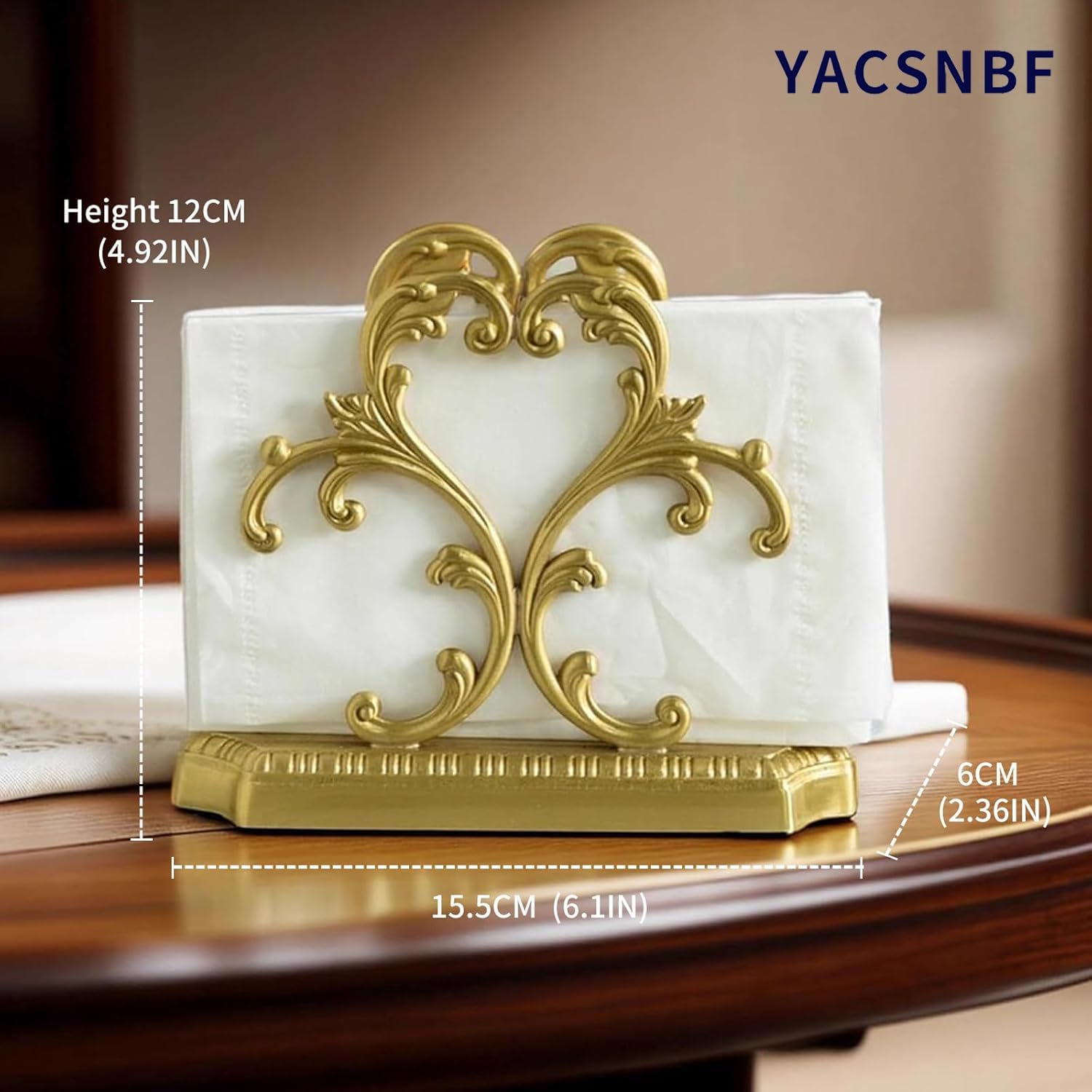 Brass Napkin Holders for Paper Napkins & Kitchen Dining & Countertops / Gold Napkin Holder