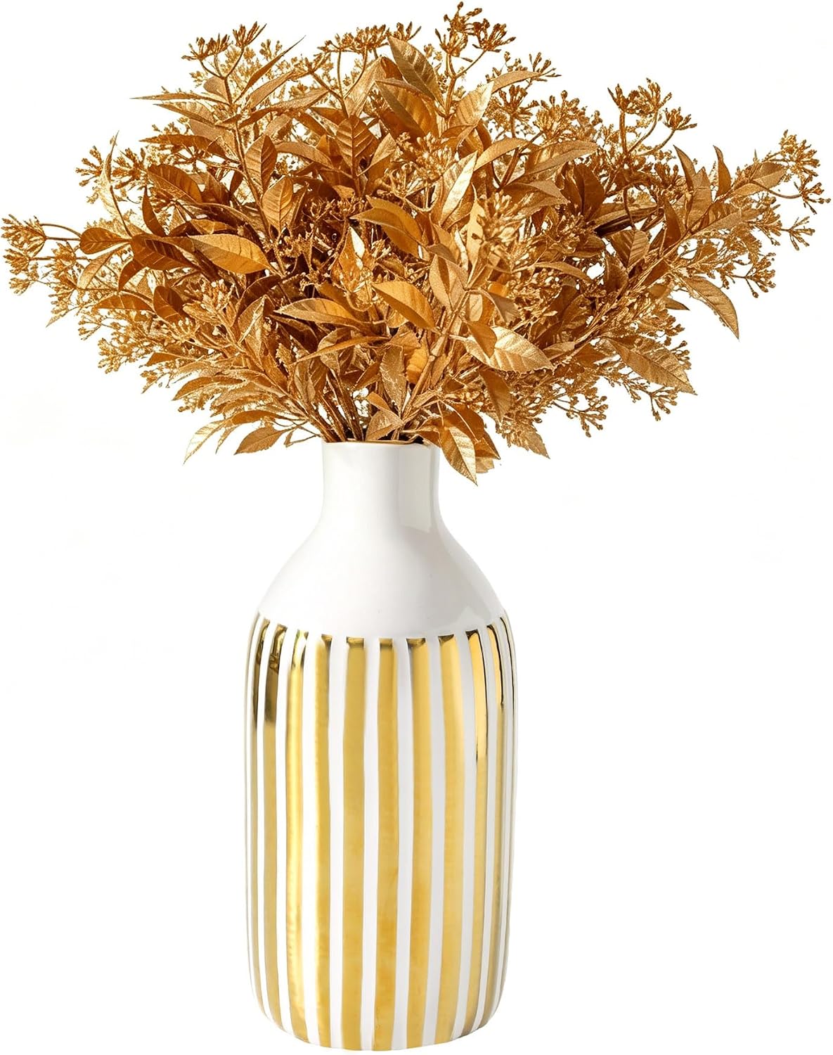 Vintage-Vases / Ceramic Flower vases for Centerpiece / 10 Inch / White