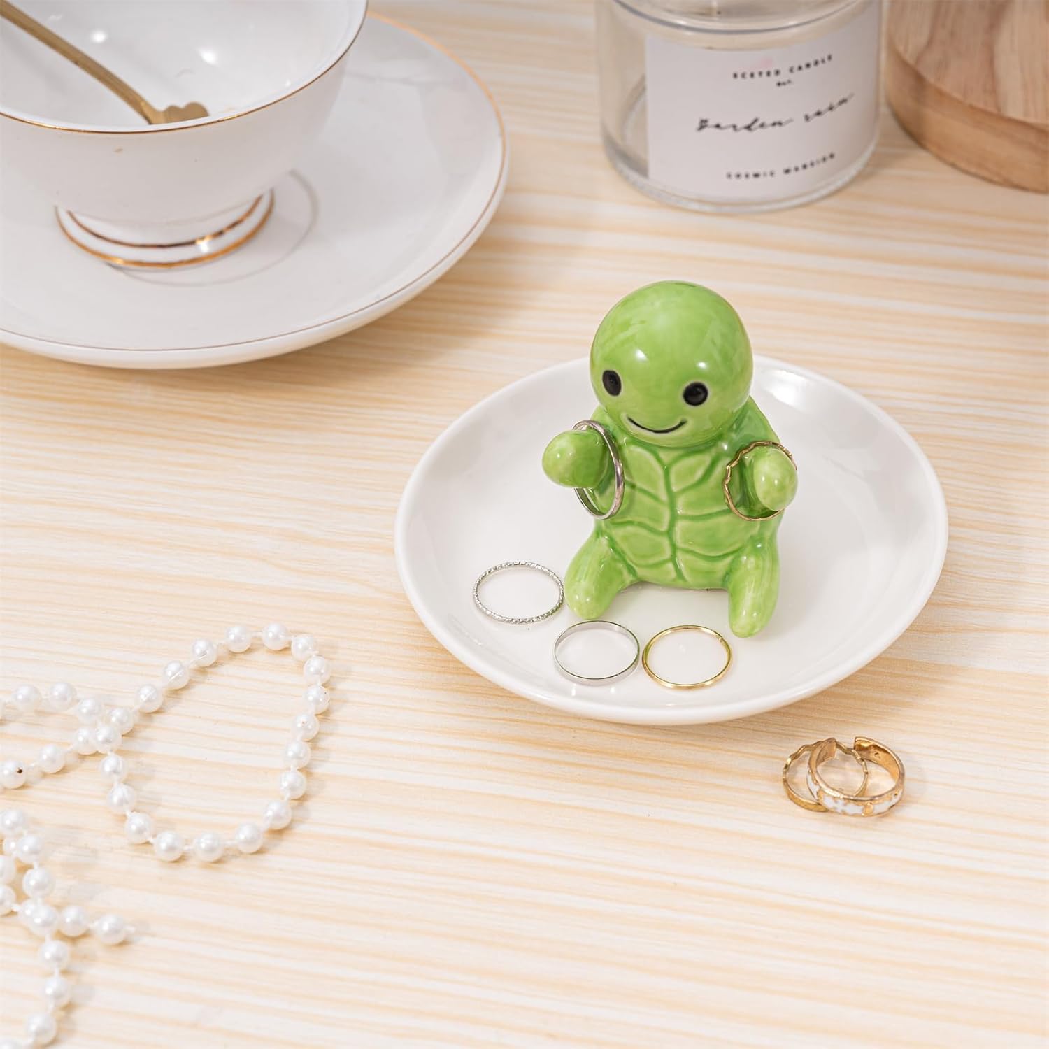 Ceramic Jewelry Holder Preppy Room Decor / Turtle