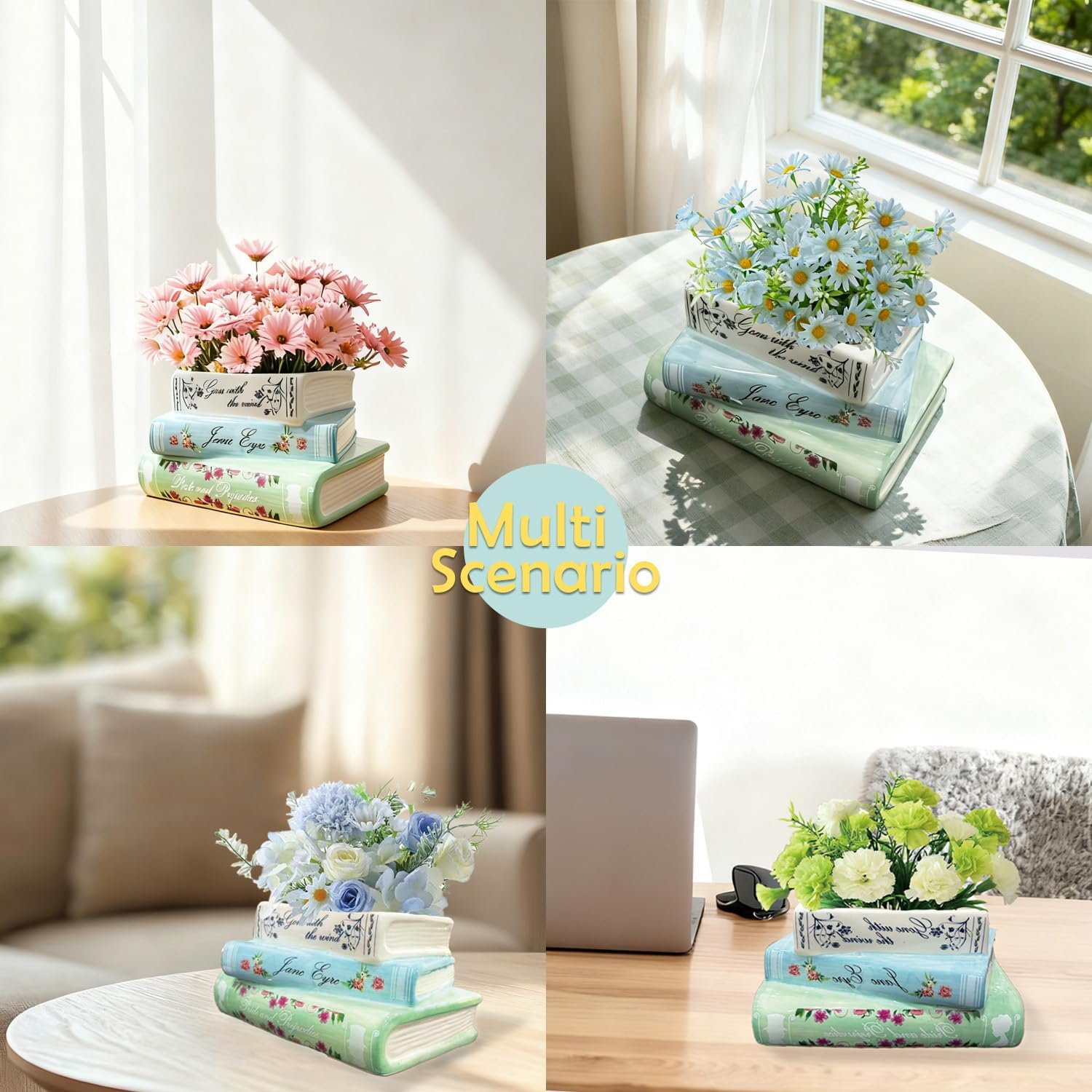 Ceramic Planters / Book Planter