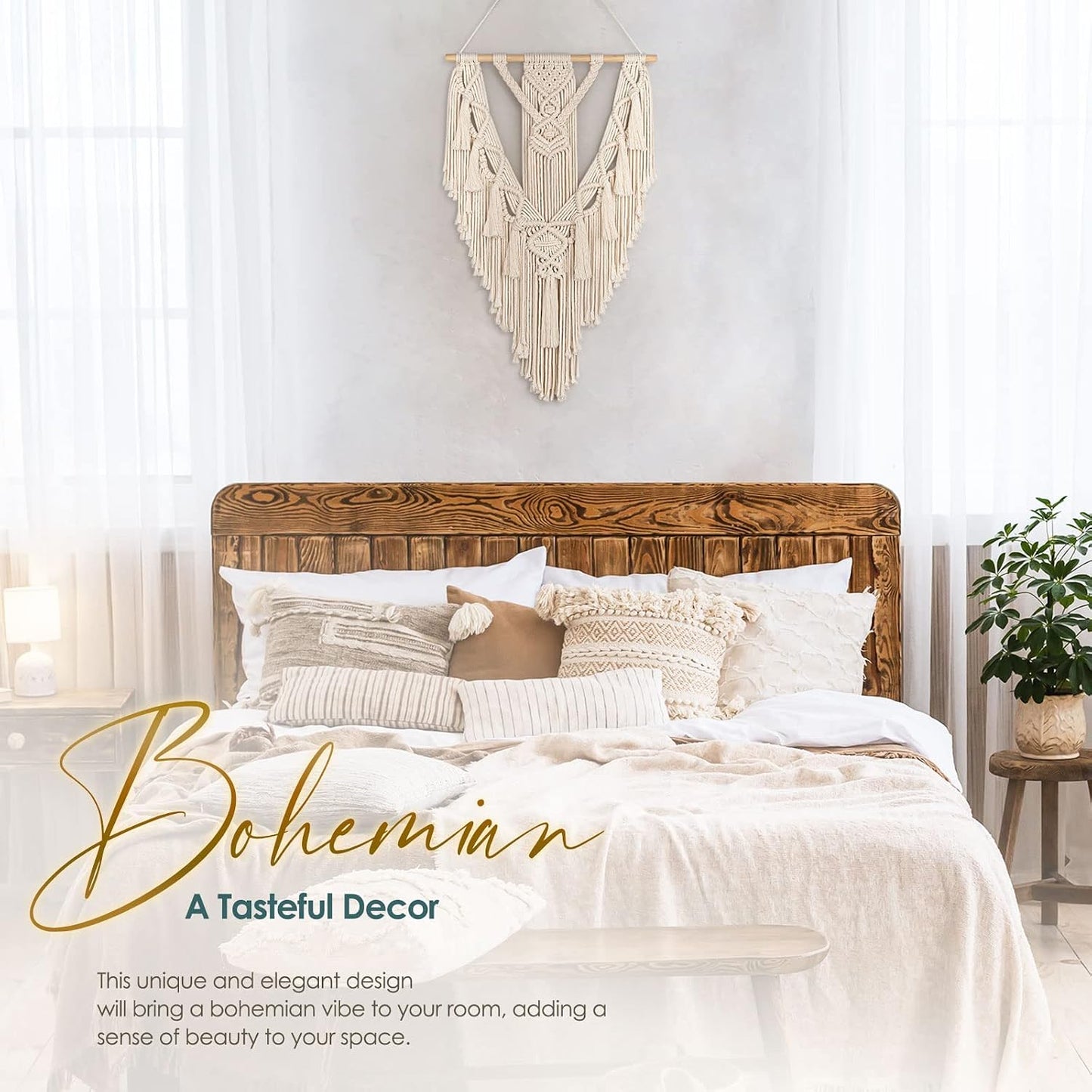 Macrame Boho Wall Hanging Decor