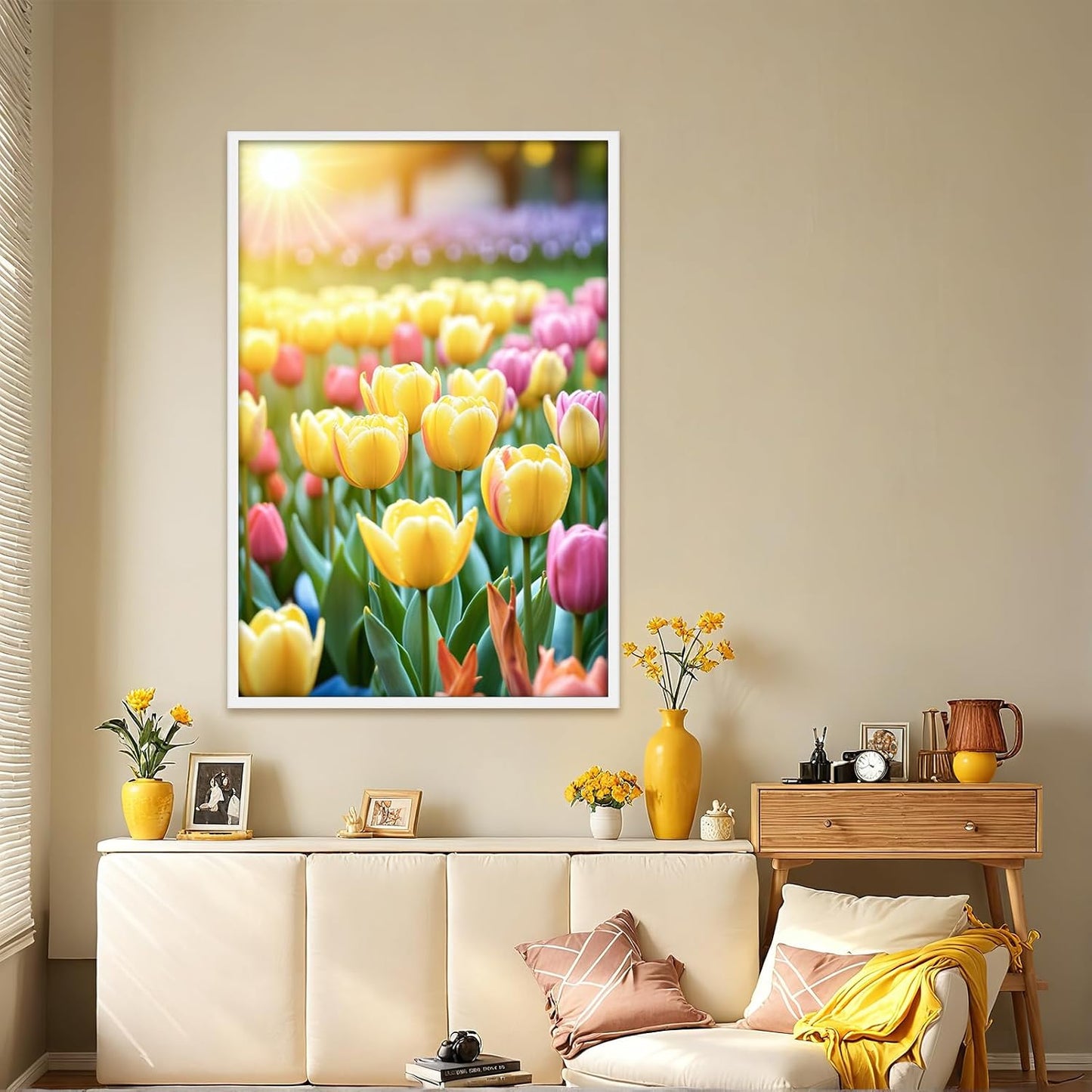 Giftgarden 16x24 Picture Frame White, Textured Metal Poster Frame 24x16 for Wall Display, Single