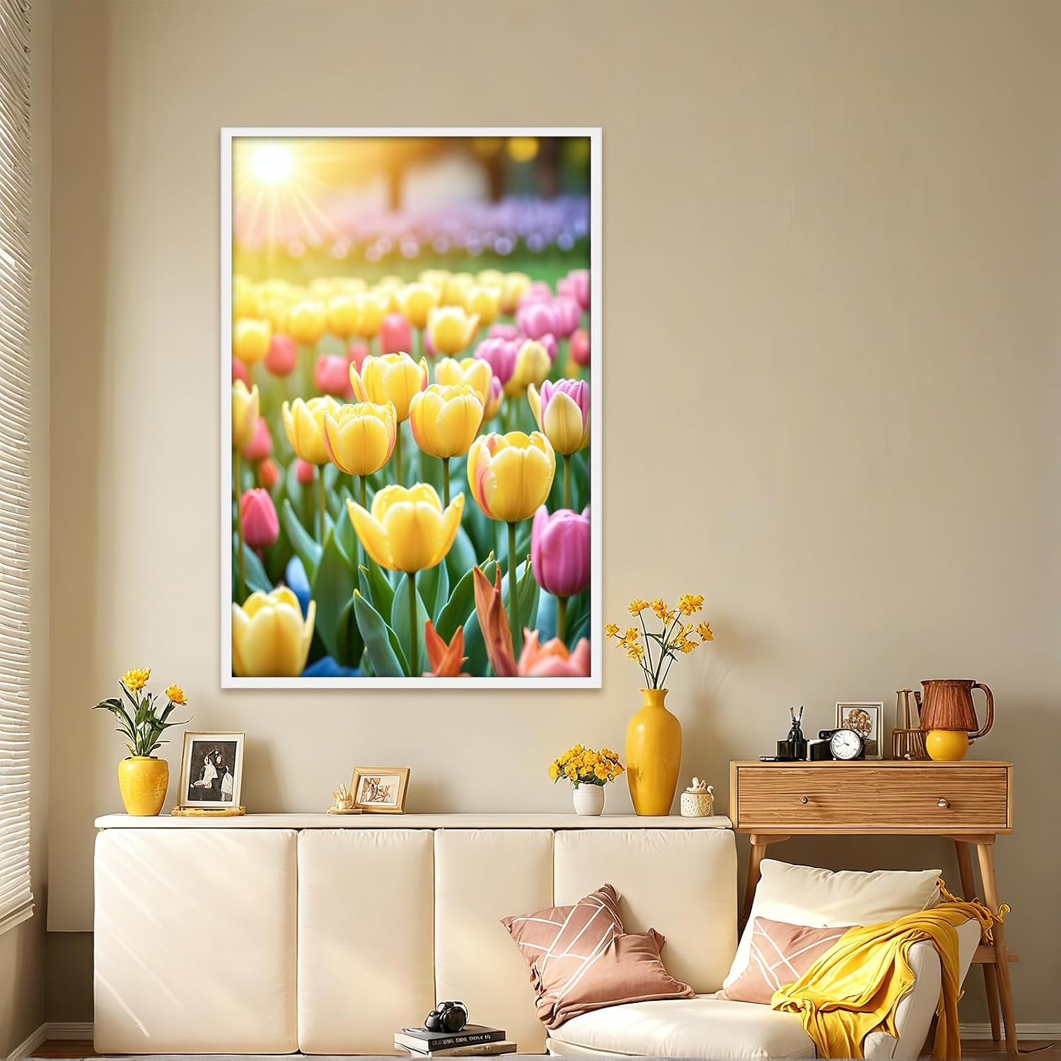 Giftgarden 16x24 Picture Frame White, Textured Metal Poster Frame 24x16 for Wall Display, Single