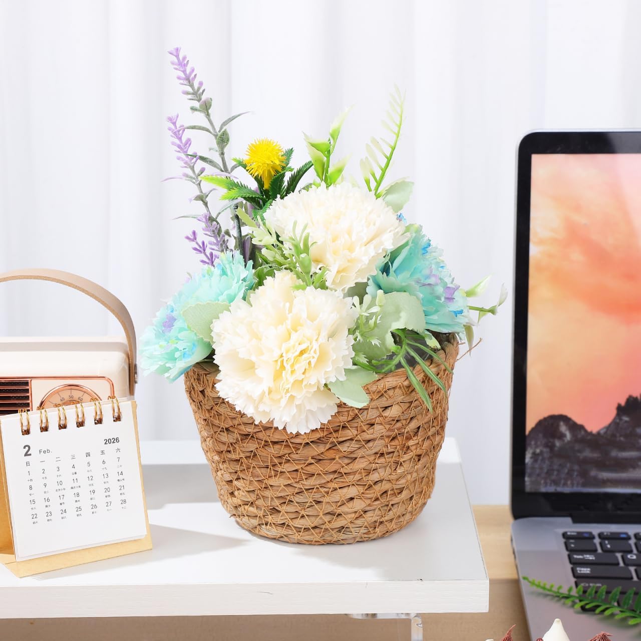 Wicker Planter / Hand-Woven Planter Basket