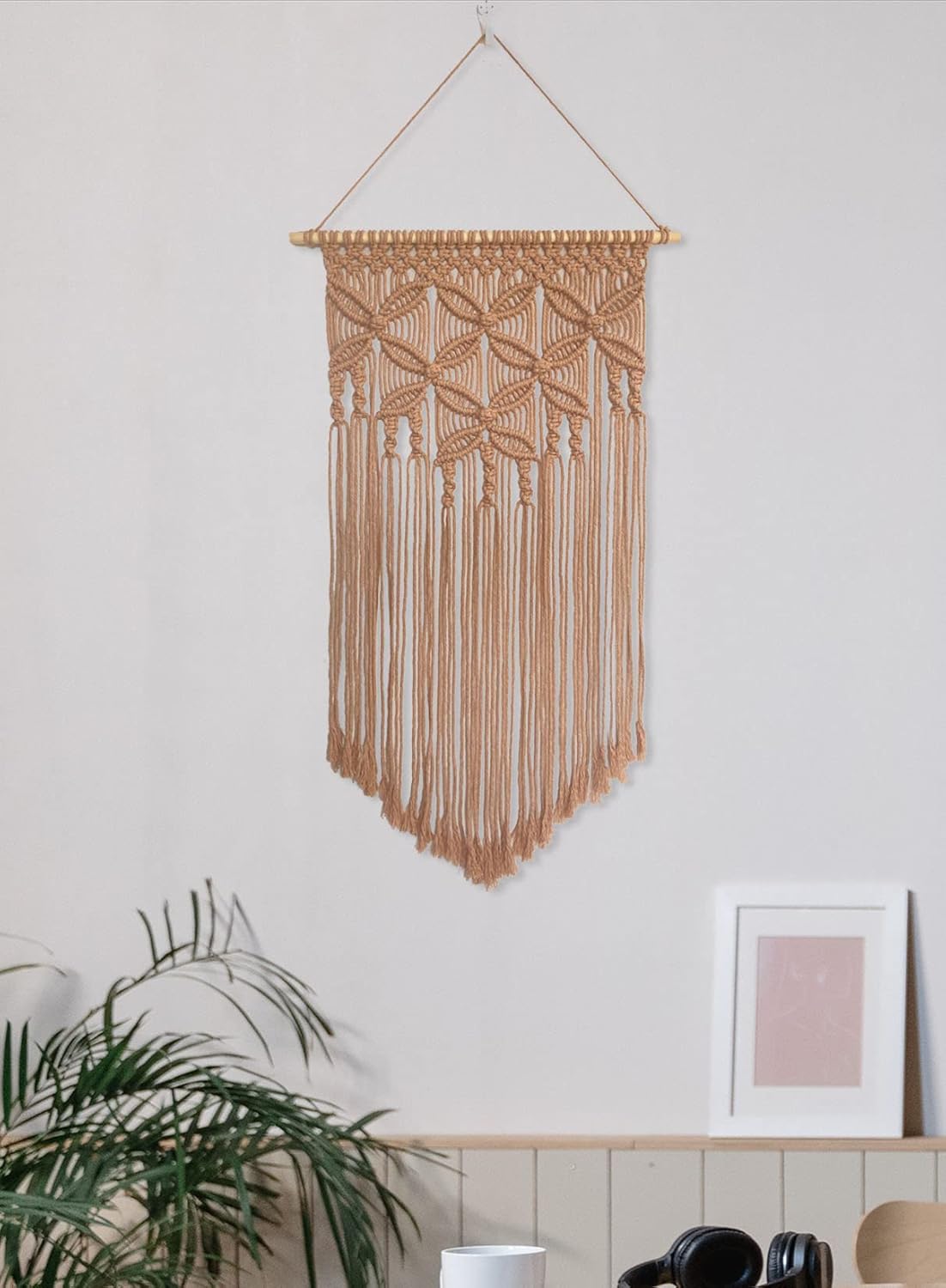 Handmade Cotton Home Decor Macrame Wall Hanging / Khaki