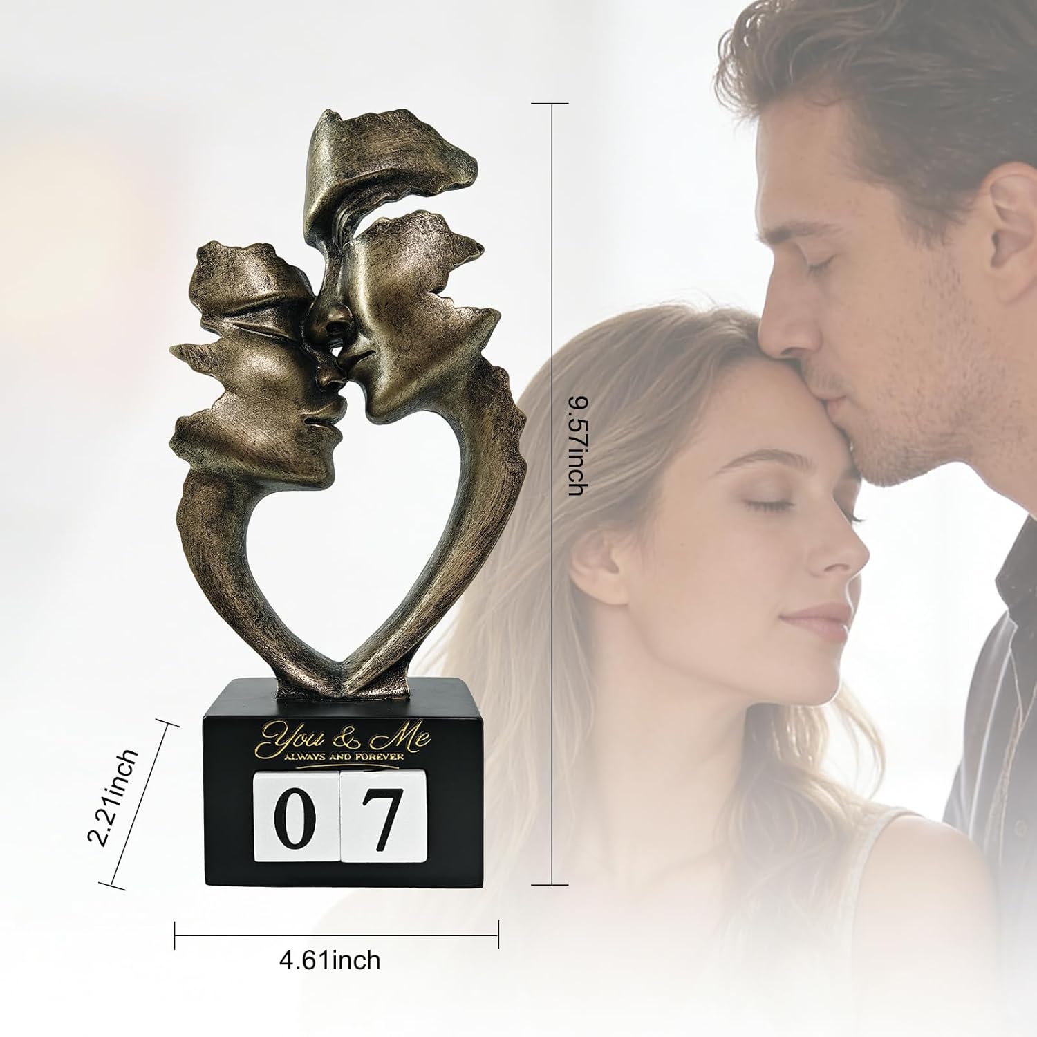 Kissing Lovers Statue Abstract Sculpture Resin Statues