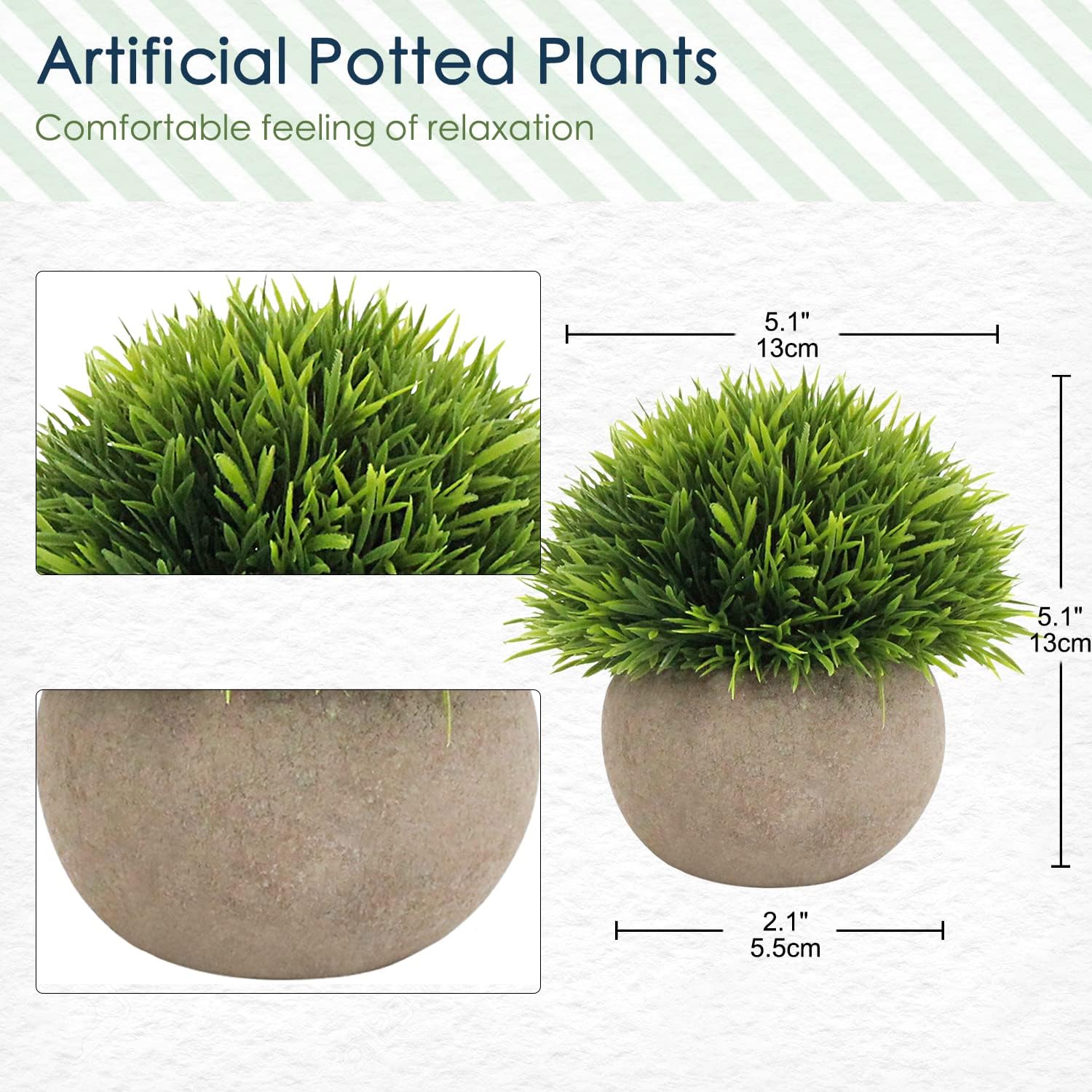 Small Fake Plants Faux Potted Plant Mini Artificial Plants / Style #01