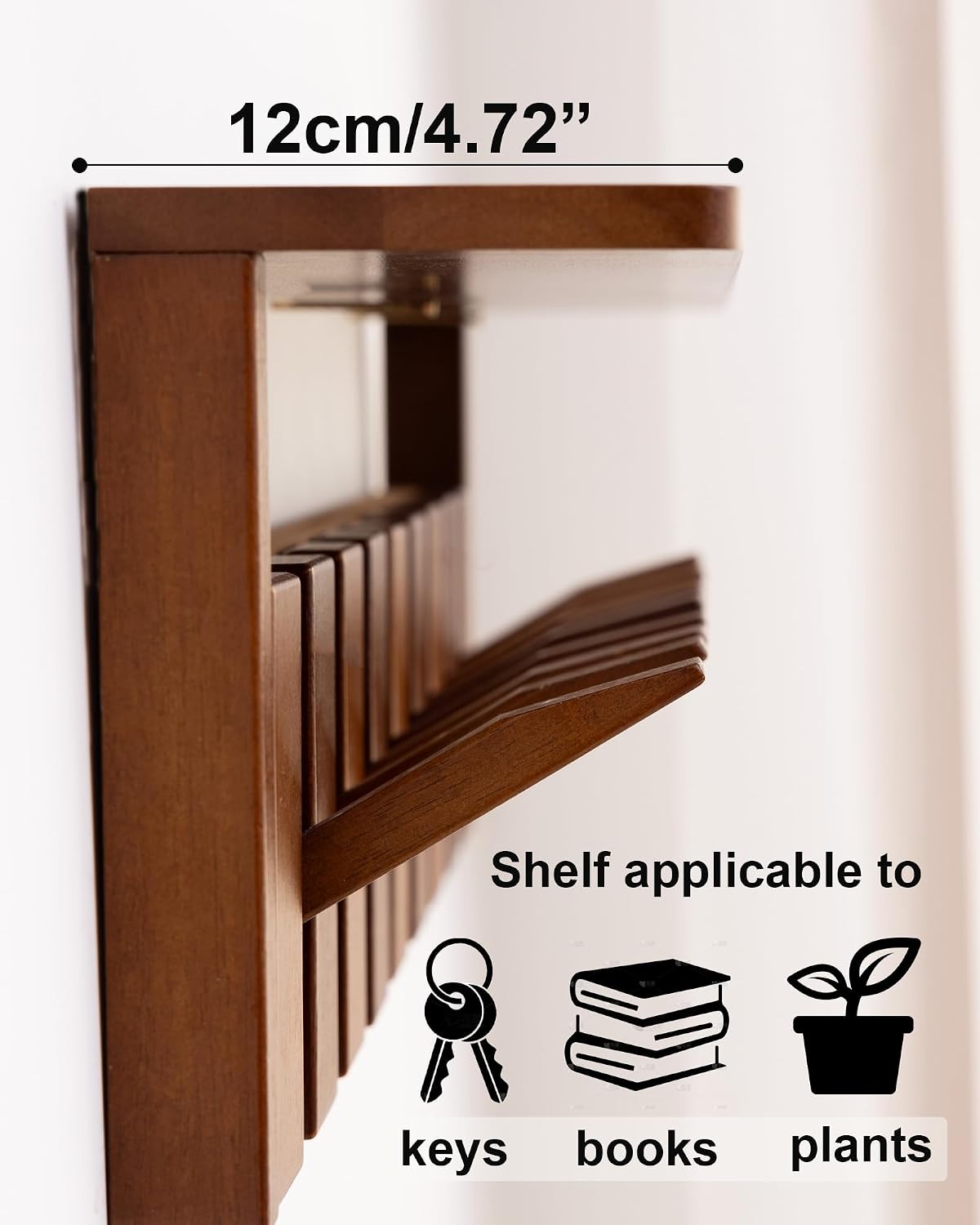 Wooden Coat Rack Wall Mount with Shelf, Heavy Duty Entryway Organizer with 8 Hooks,Coat Hooks Hanger for Coats, Hats