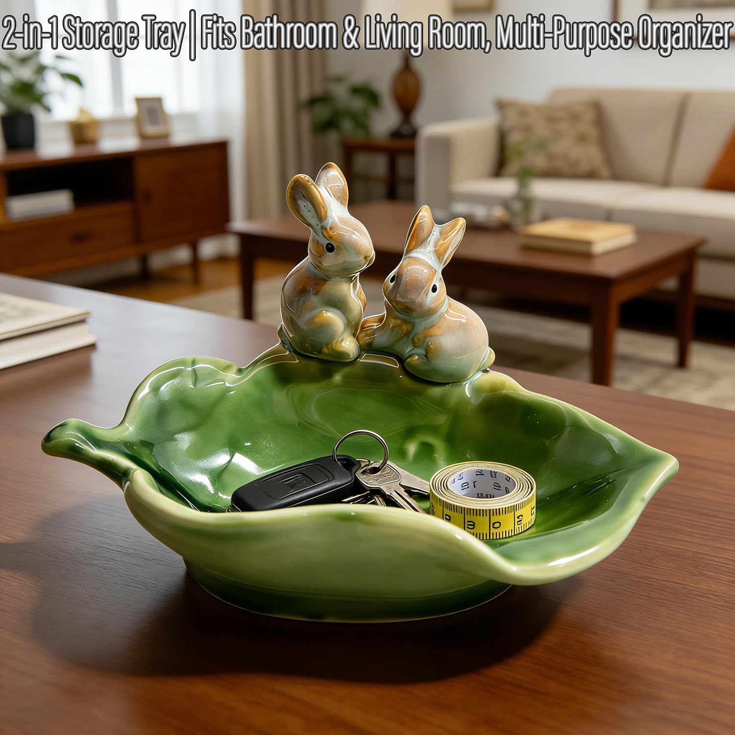 Tray / Ceramic Rabbit Soap Dish