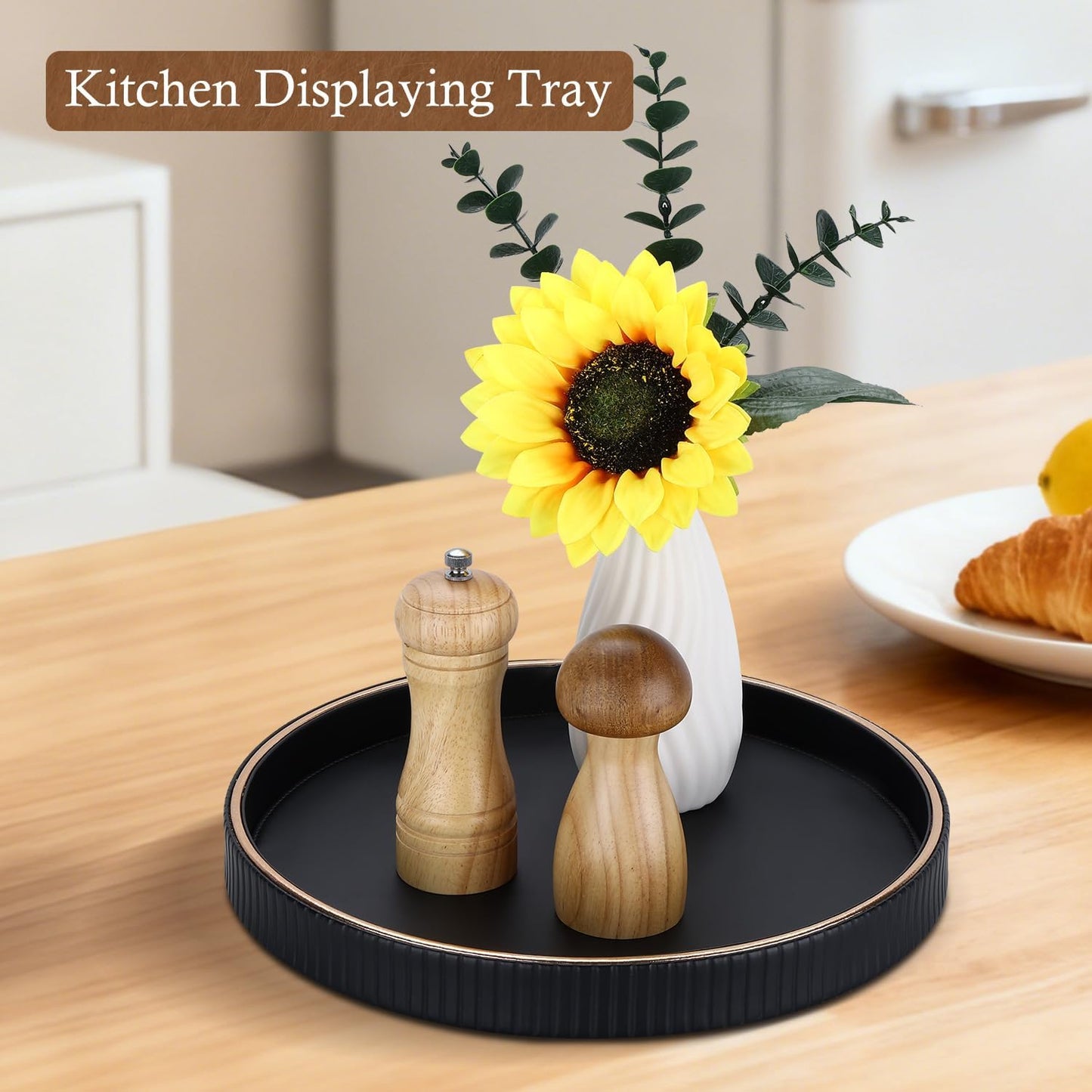 12" Decorative Tray / Black