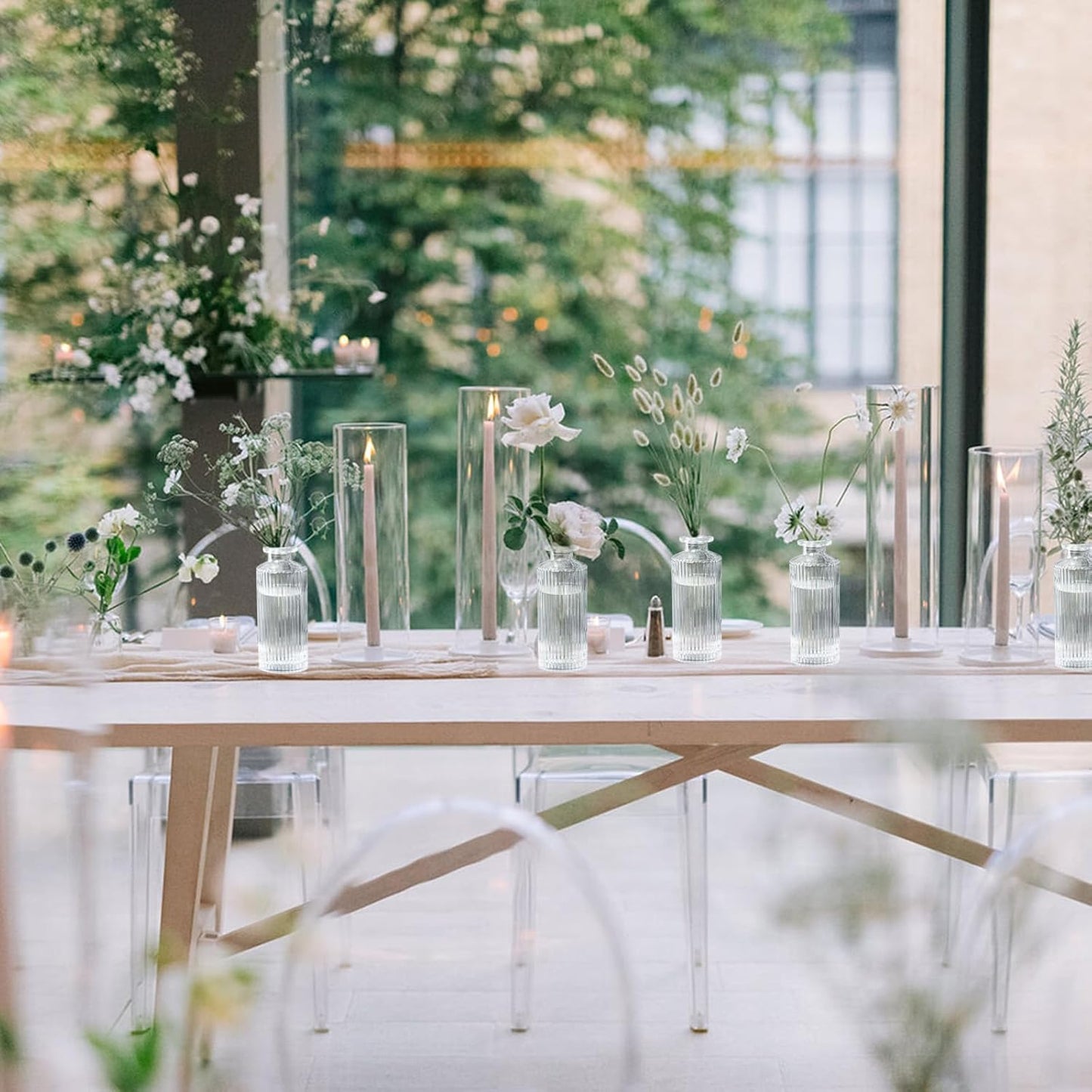 Glass Bud Vases / Clear / Set of 20