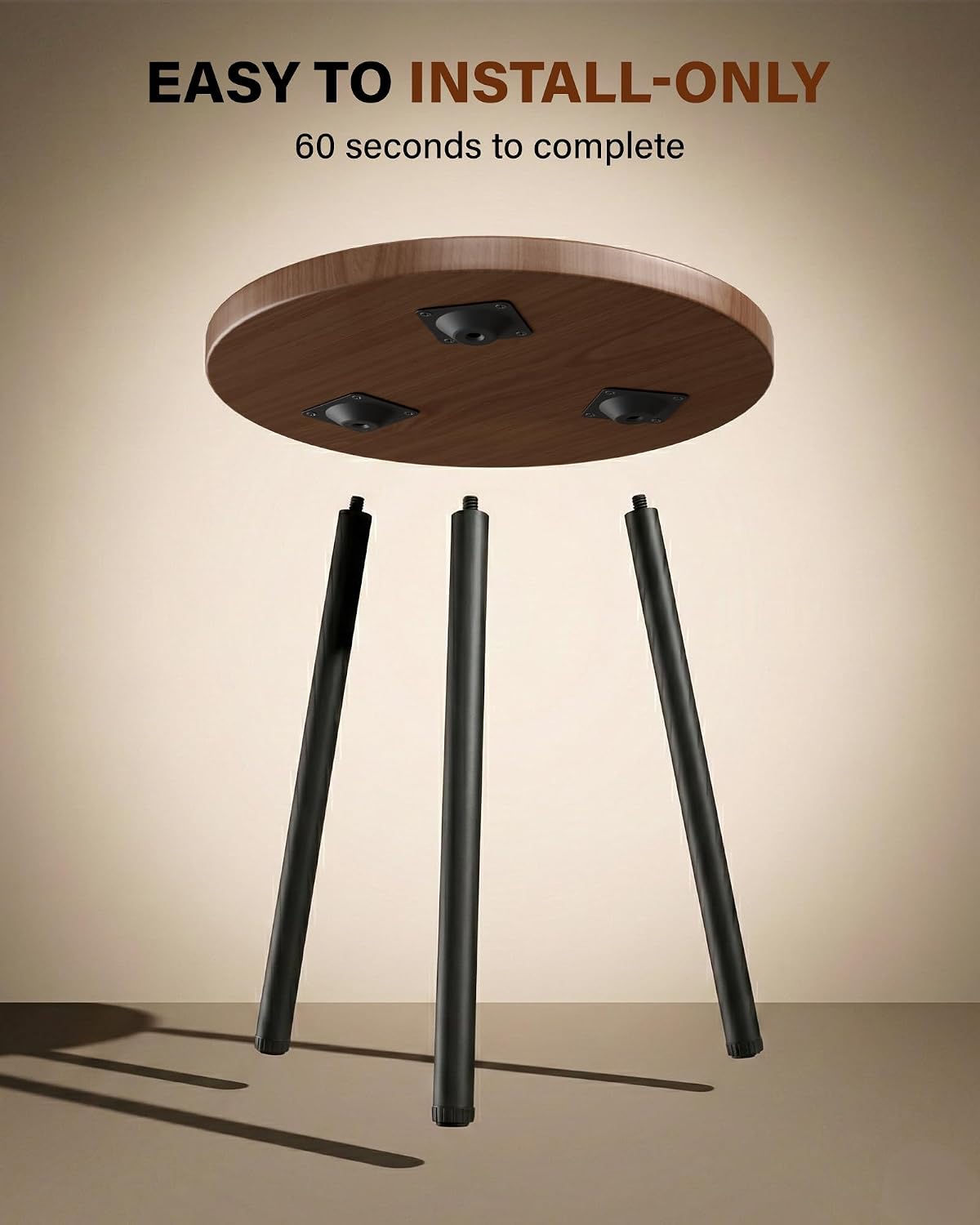 Plant Stand Indoor 2 Pack: Plant Table 14'' Wood & Metel Plant Stool | Mid Century Modern Indoor Plant Stand for