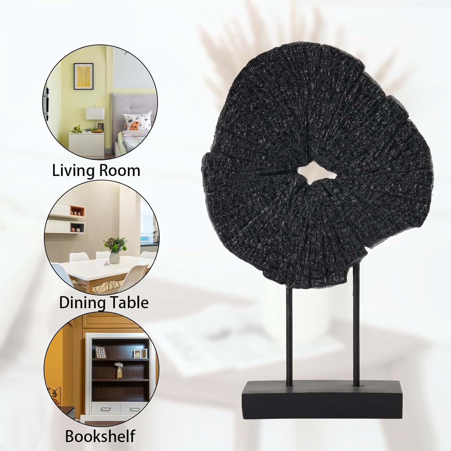 Art Modern Abstract Sculpture / Black