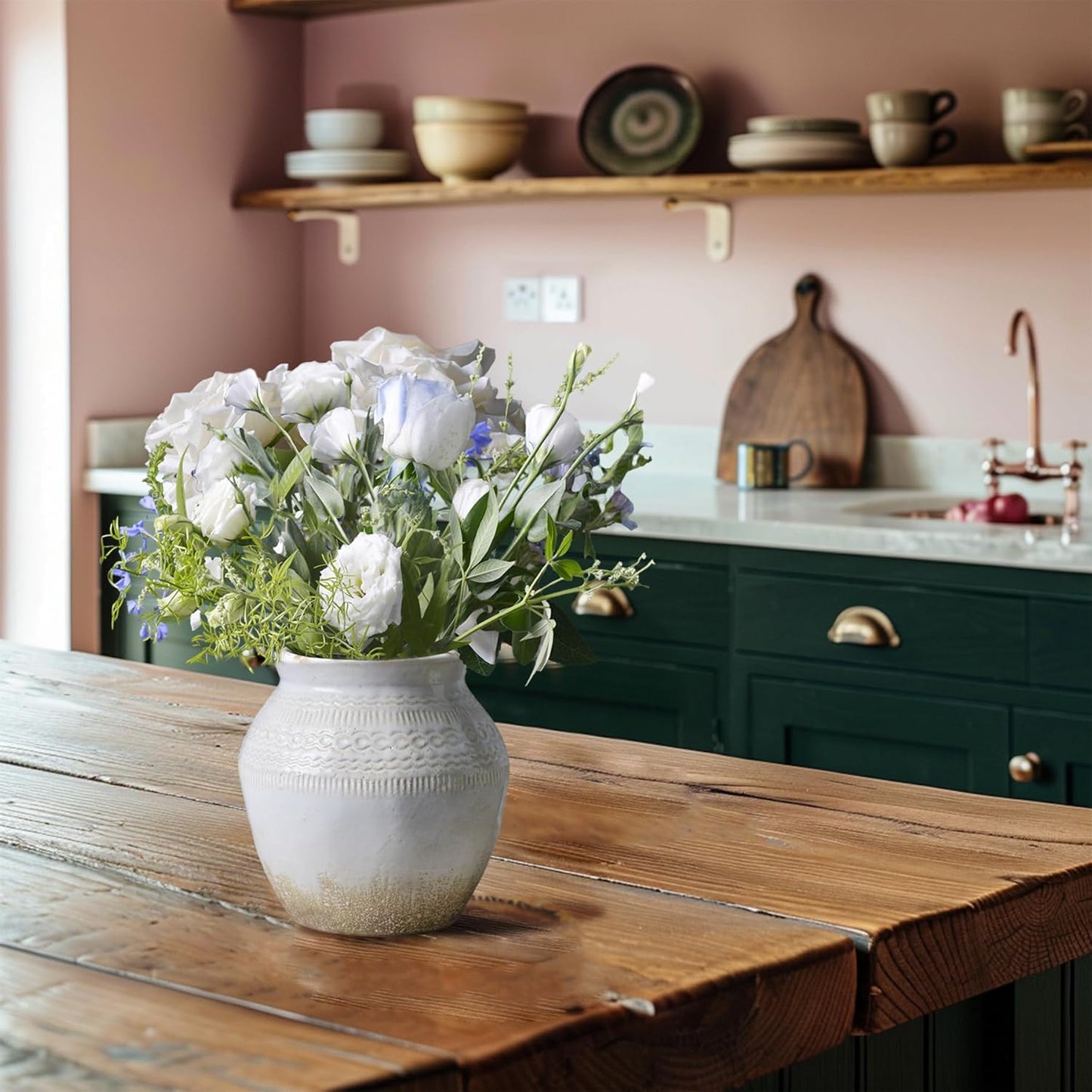 Boho Decorative Vases / White