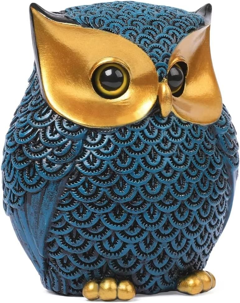 Owl Figurines Home Decor Accents Small Décor Items / Style1-blue