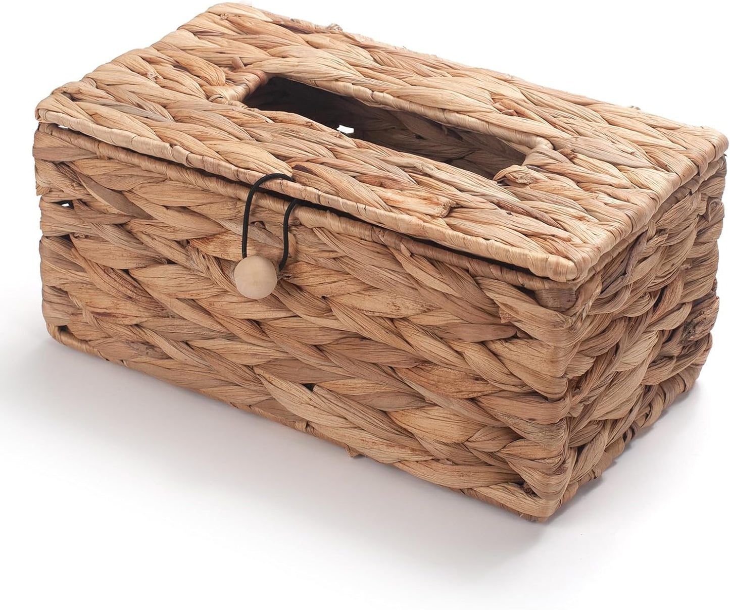 Water Hyacinth Tissue Box Cover Rectangular Decorative Woven Tissue Box Holder / 10.2 x 6.1 x 4.7