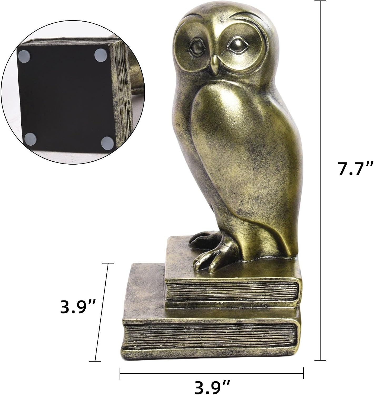 Vintage Owl Bookends / Gold