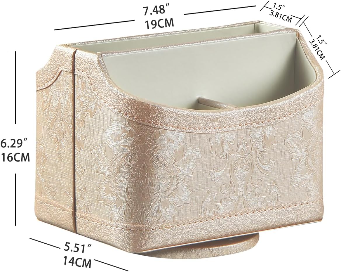 Leather 360°Rotatable Remote Control Holder / 1 A Embroidery Flower