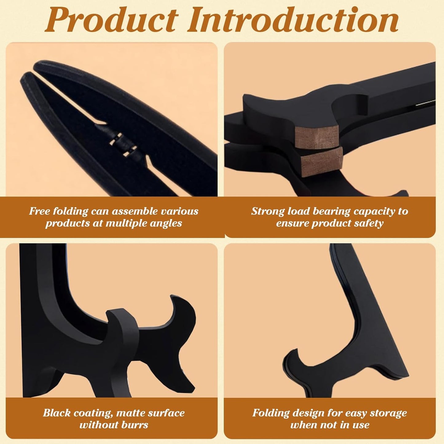 Plate Stand / Black / 7 Inch / Set of 6