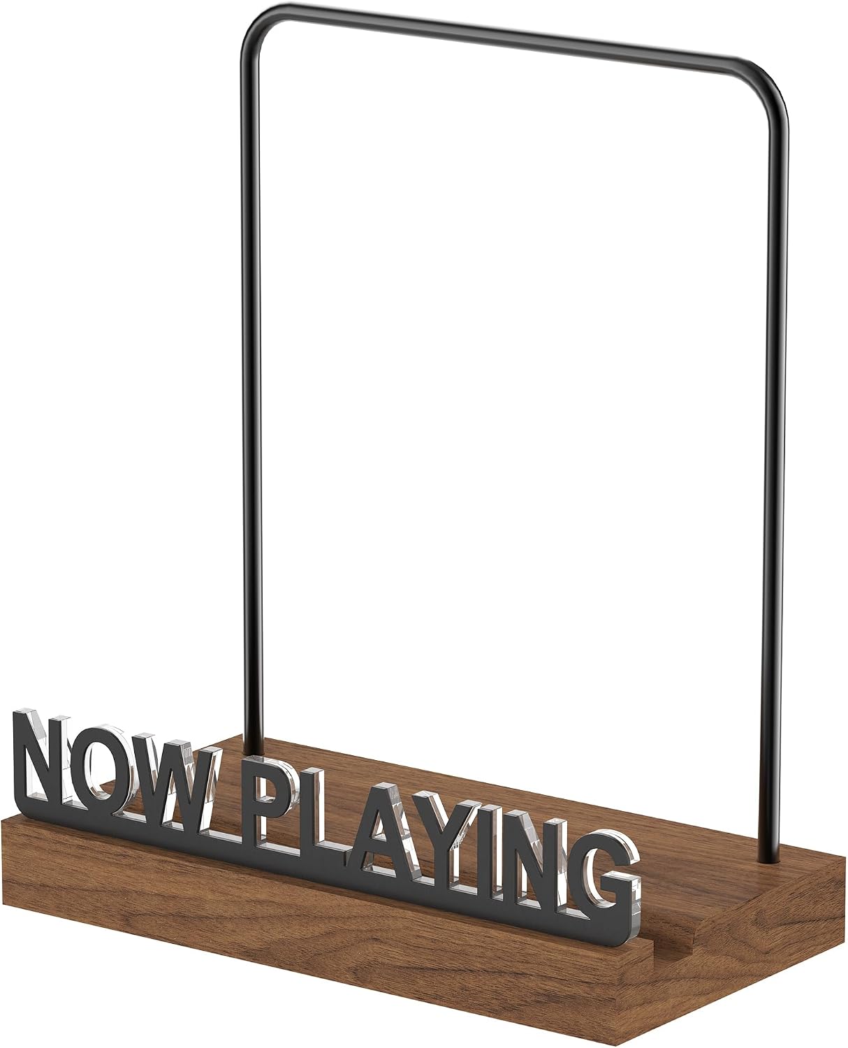 Now Playing Vinyl Record Stand, Light Up Vinyl Record Display Stand, Holder for Album Display Storage, Warm White Light