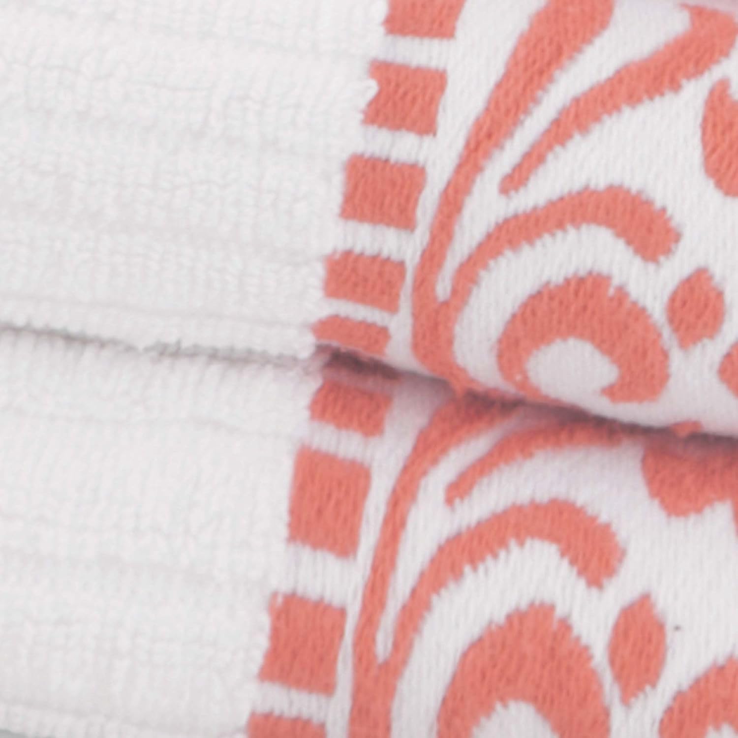 Superior 6-Piece Cotton Towel Set, Decorative Greek Pattern, Home Essentials, Absorbent Towels, Bathroom Decor, Spa