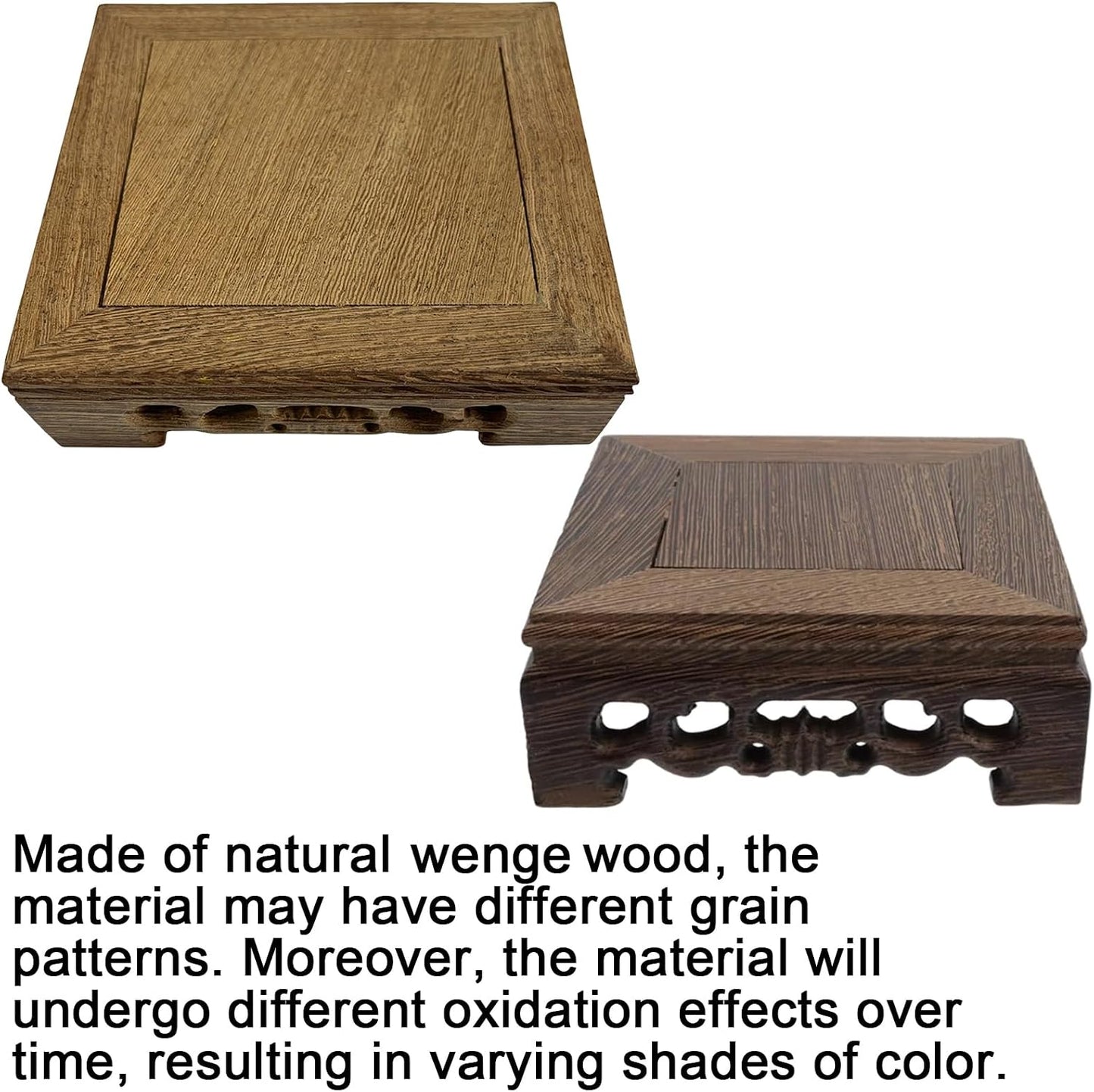 Carved Wood Riser for Vase / Wenge5.5 / 5.5 Inch
