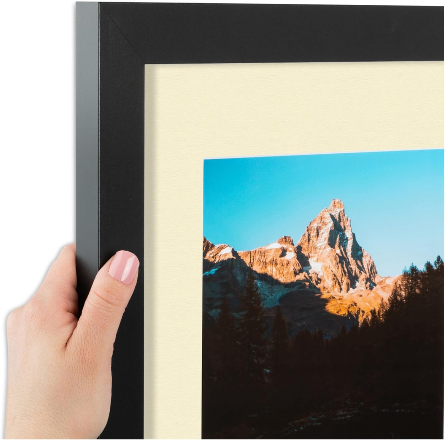 ArtToFrames Collage Picture Frame 3 Opening 3-3x5 Photo Frame | Made in USA | Black Frame Oyster and Black Mats | Wall