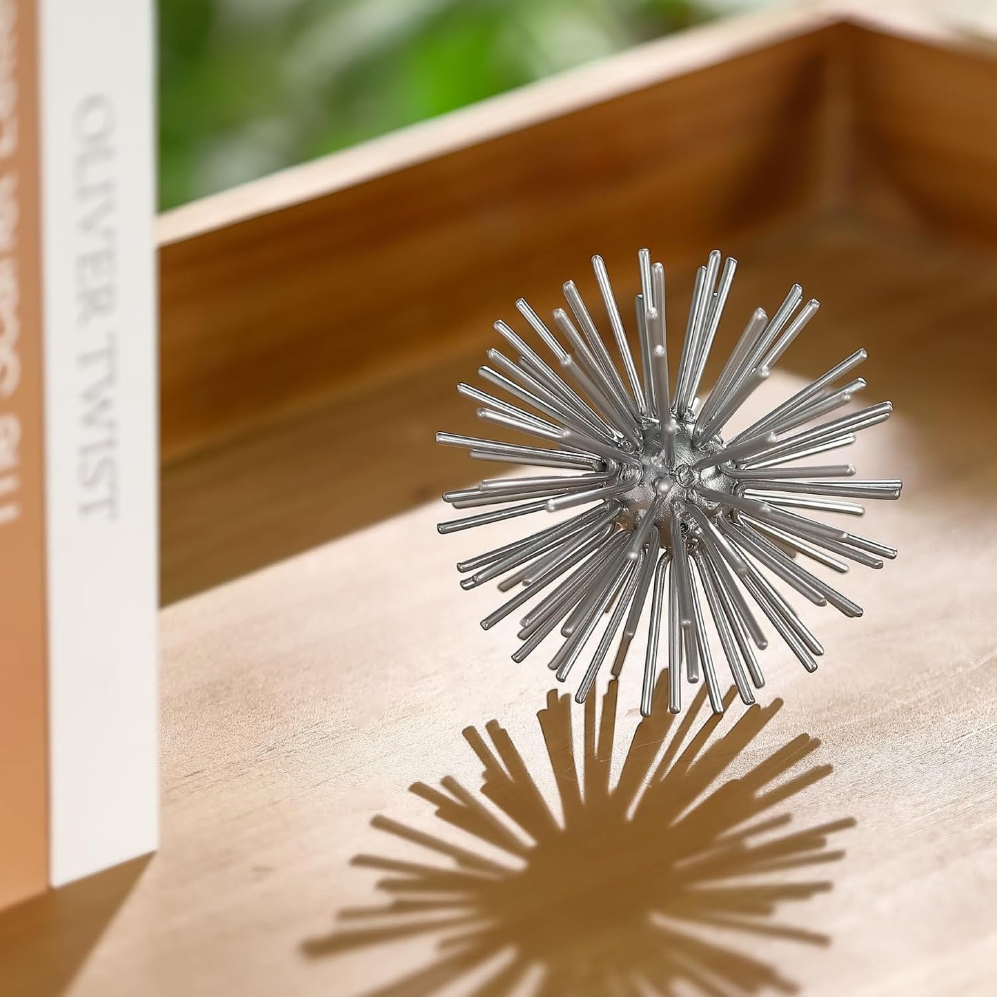 Metal Starburst Tabletop Sculpture Decor / Silver-starburst-4.2