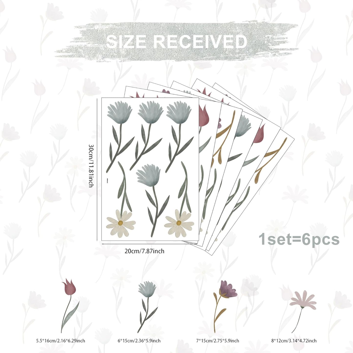 Boho Wildflower Wall Stickers