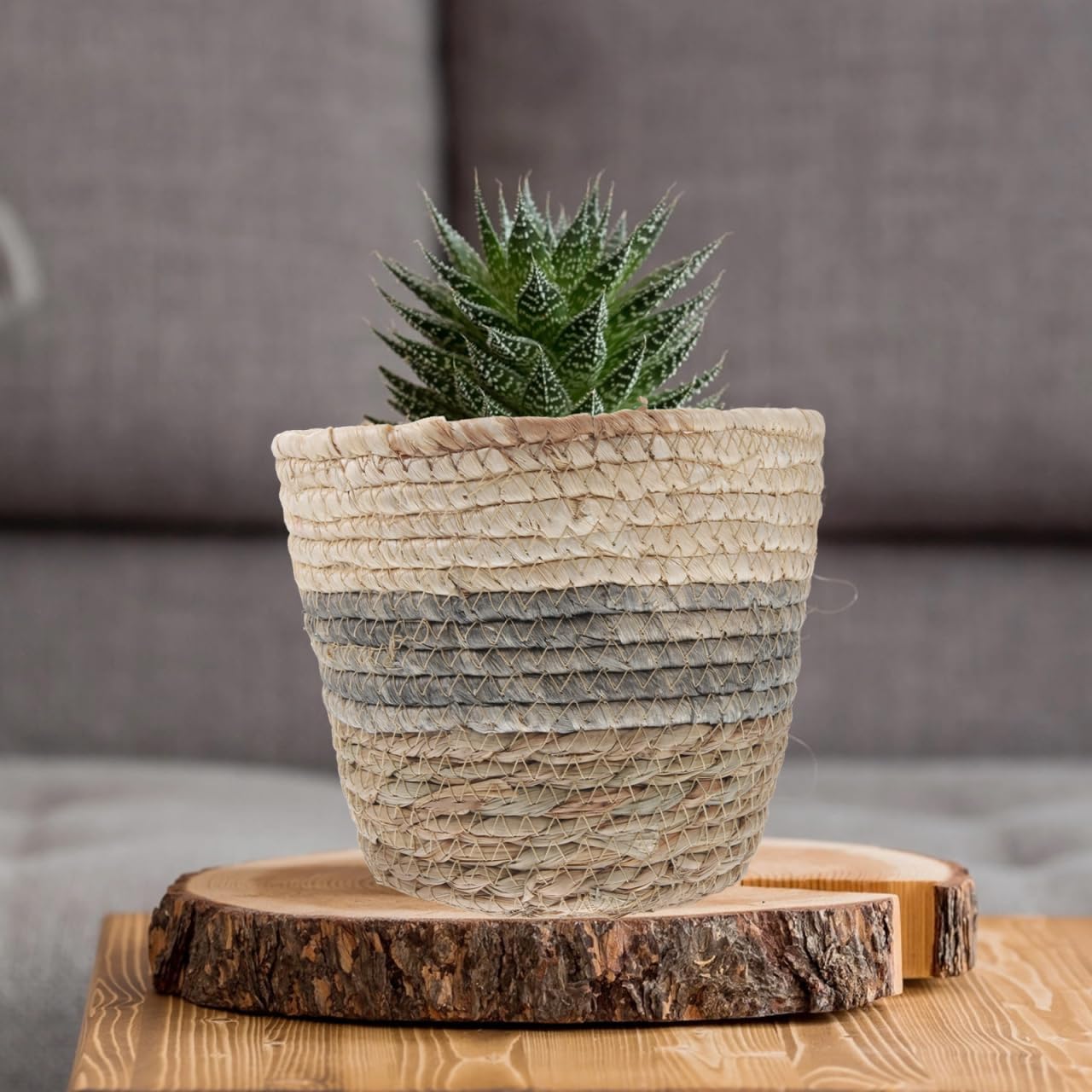 Woven Planter Covers / 7 x 6 / Set of 2